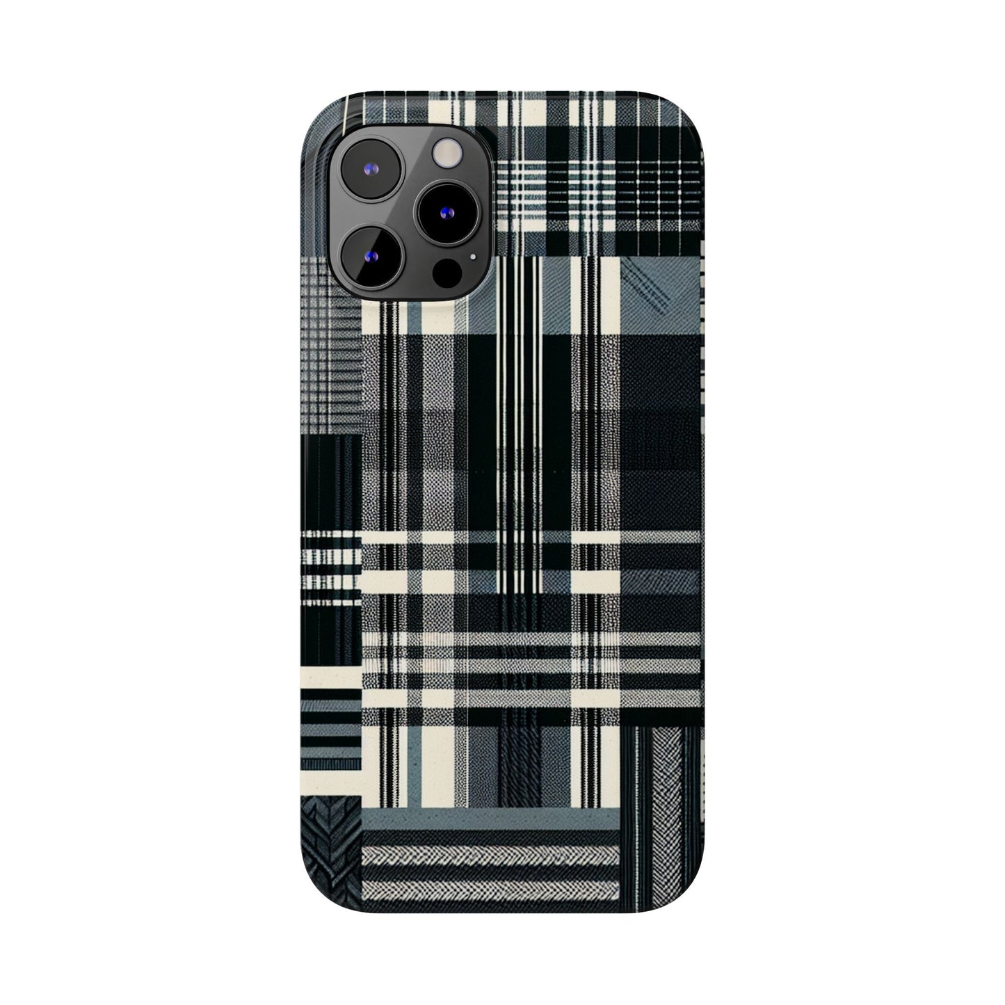 Chic Black and White Slim Phone Case - Stylish Protection for Your Device