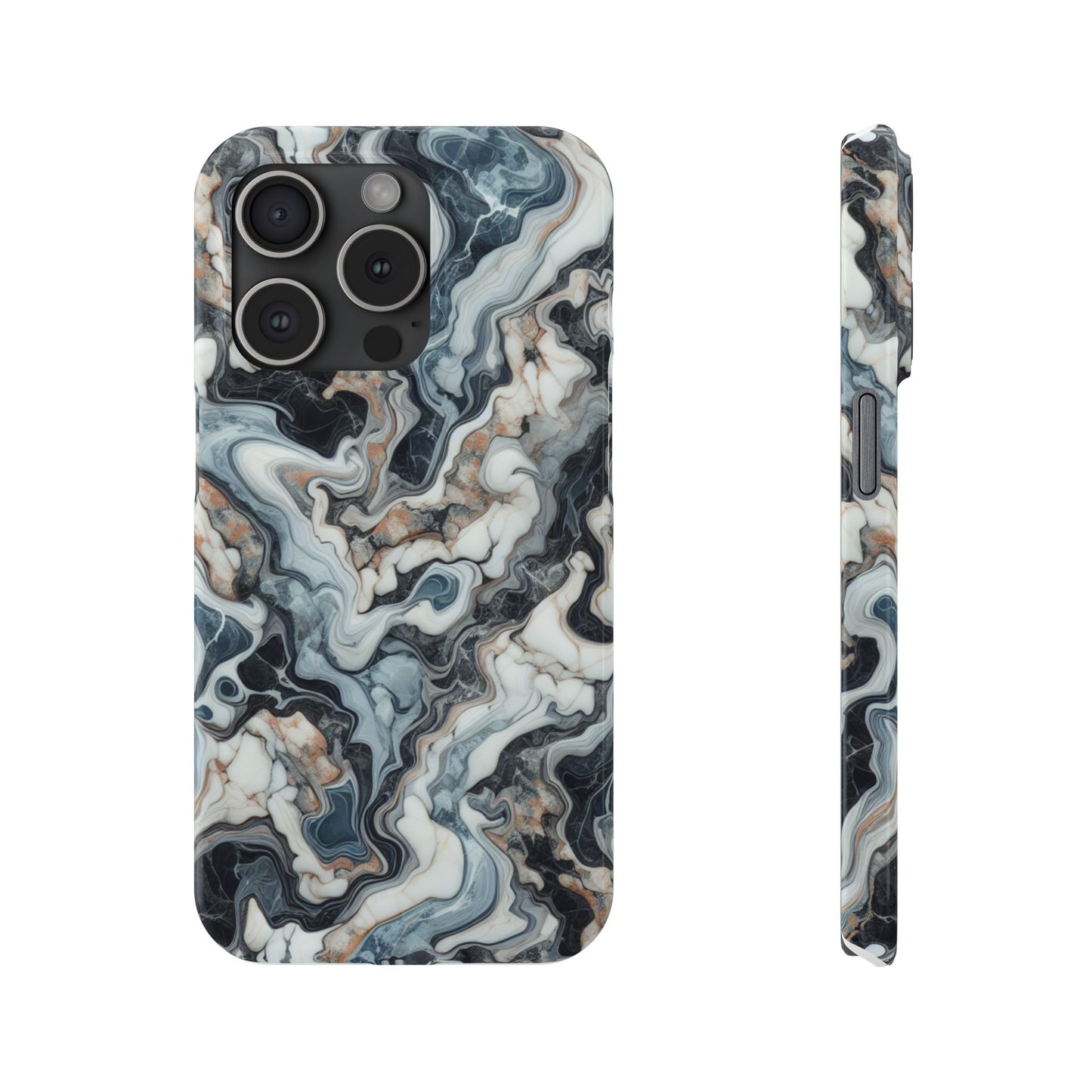 Artistic Marble Slim Phone Case - Elegant Design for Modern Aesthetics