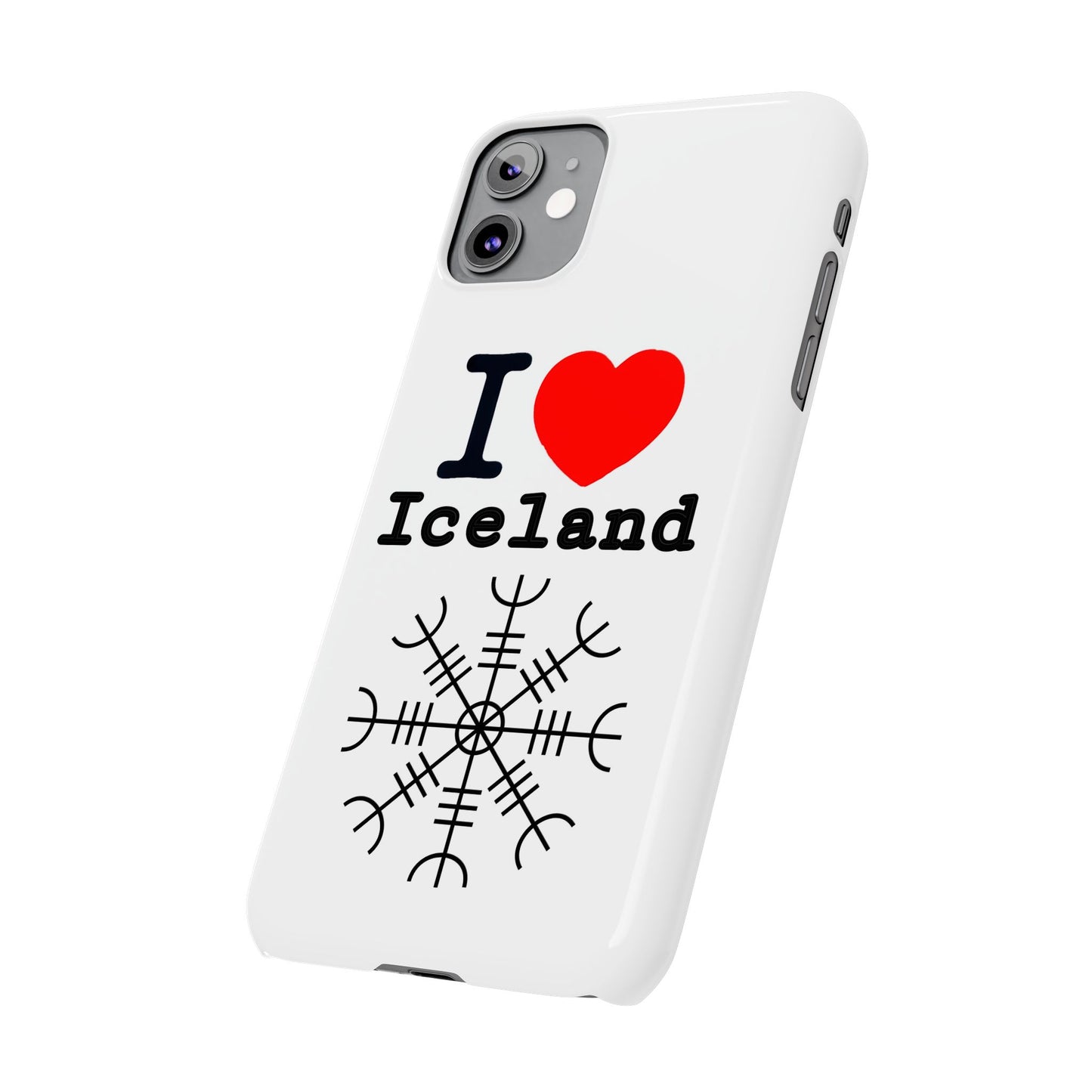 I Love Iceland Slim Phone Case - Stylish & Unique Design for Travelers