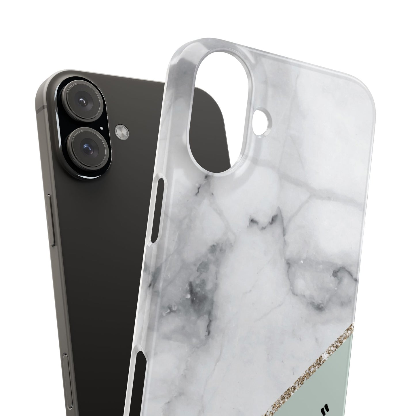 Custom Marble Slim Phone Case - Personalized Design for Trendy Protection