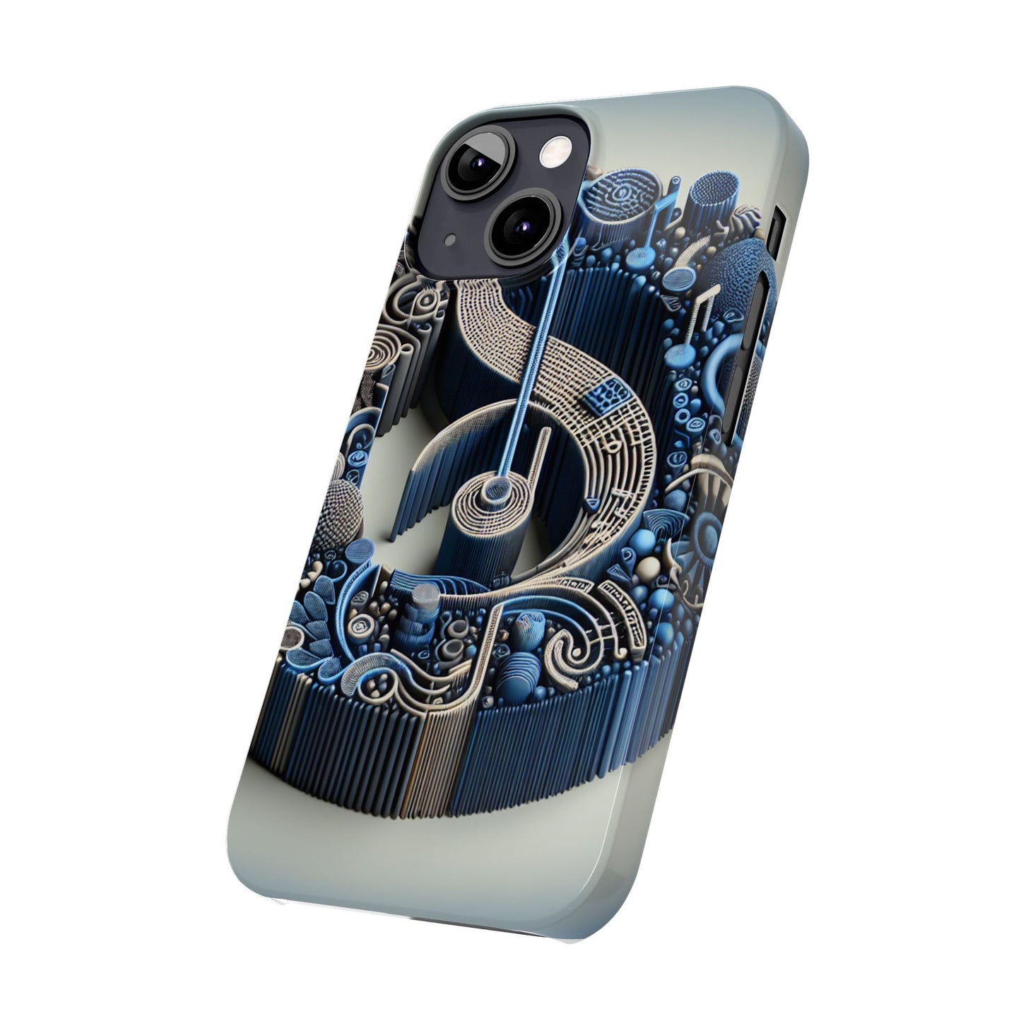 Abstract Musical Note Slim Phone Case - Modern Design for Music Lovers