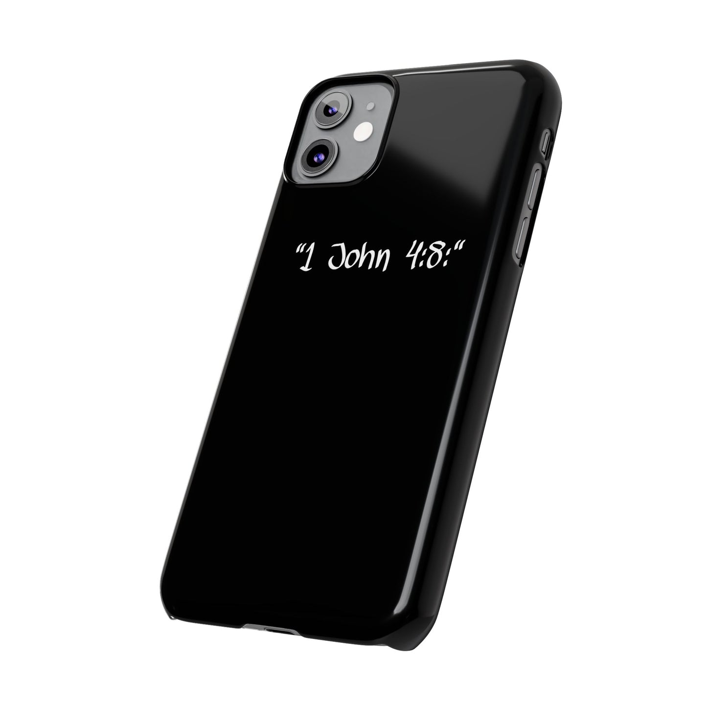 Bible verse "1 John 4:8" - iPhone Case