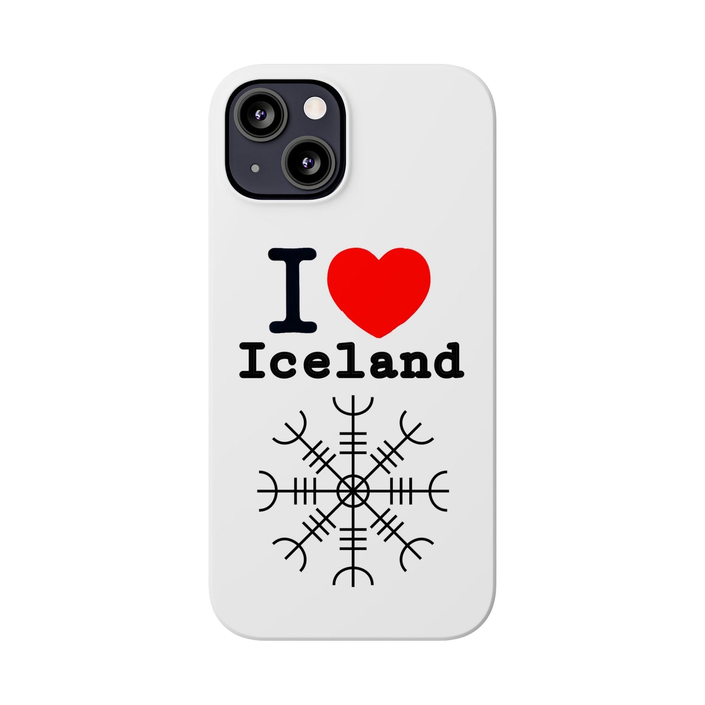 I Love Iceland Slim Phone Case - Stylish & Unique Design for Travelers