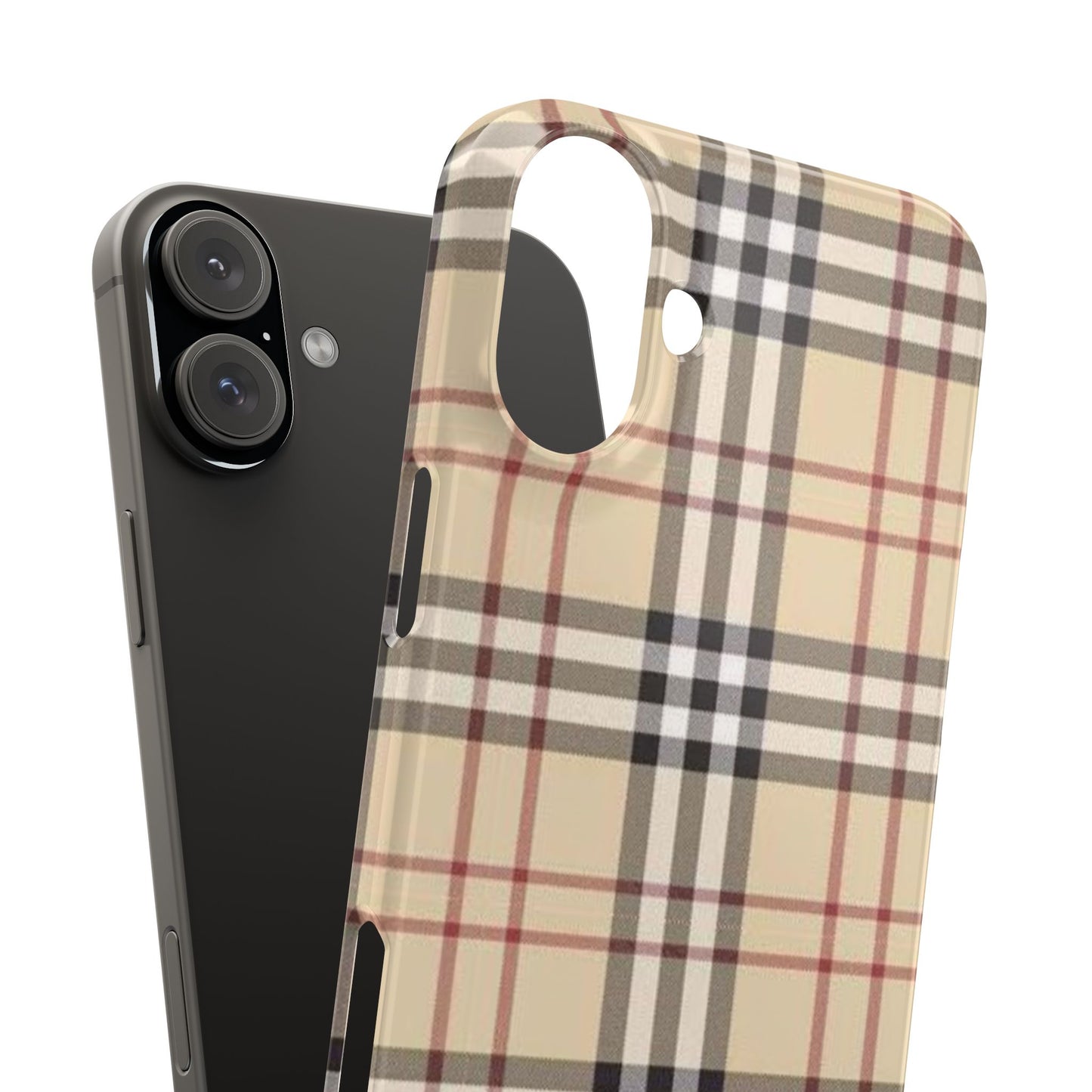 Classic Plaid Slim Phone Case - Stylish and Durable Protective Cover