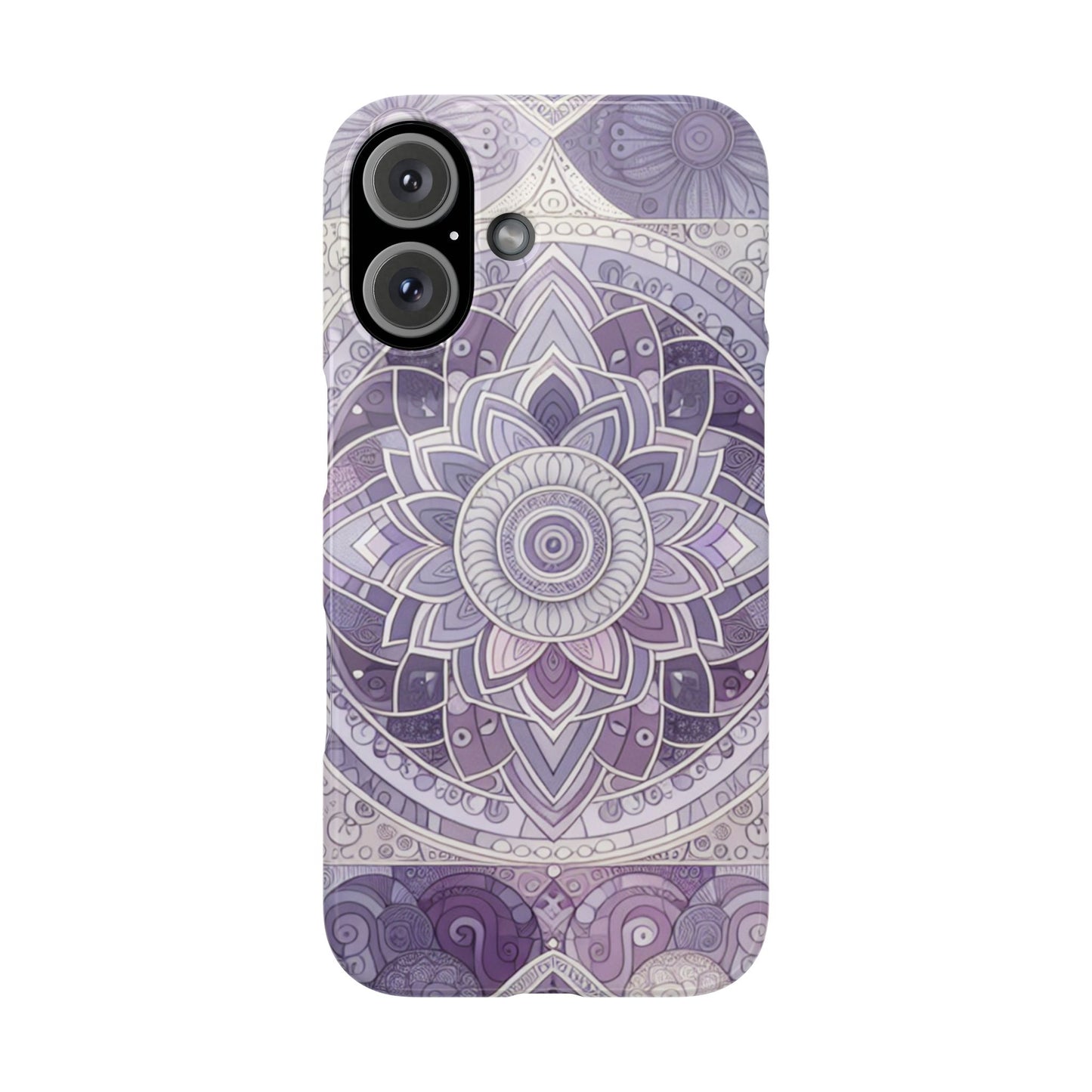 Elegant Mandala Slim Phone Case – Purple Harmony Design