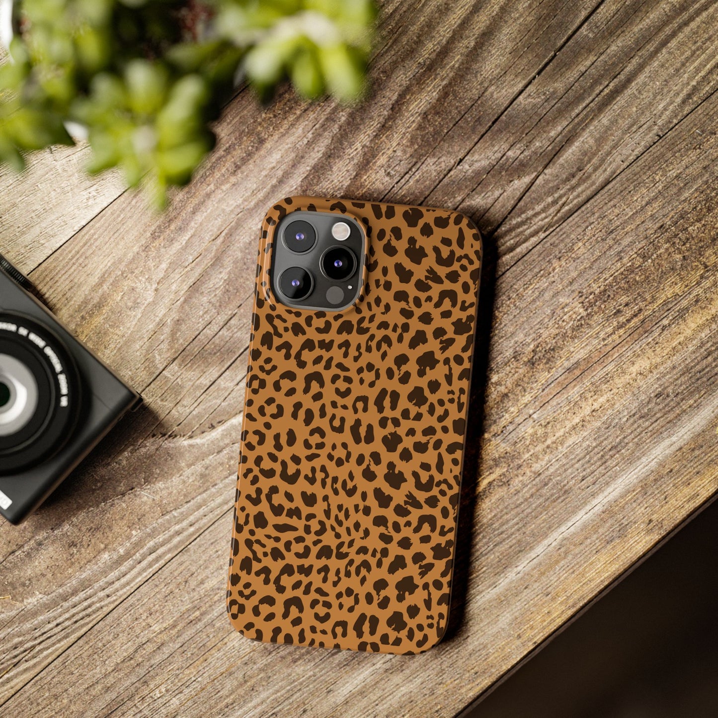 Sleek Leopard Print Slim Phone Case - Stylish & Durable Protection