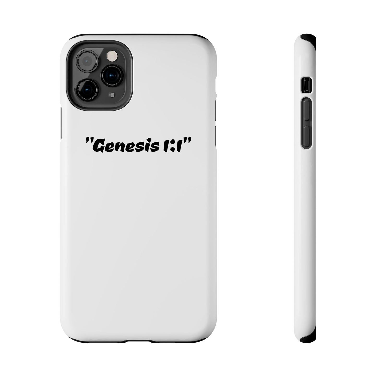 Bible verse "Genesis 1:1" (V2) - Tough iPhone Case