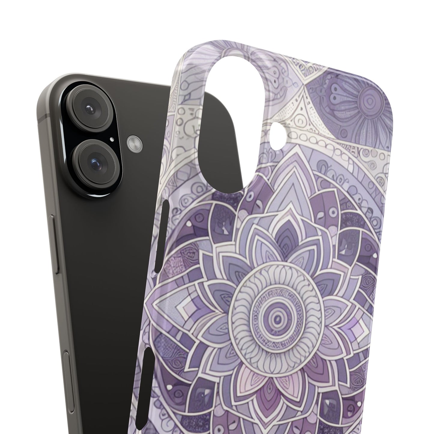 Elegant Mandala Slim Phone Case – Purple Harmony Design