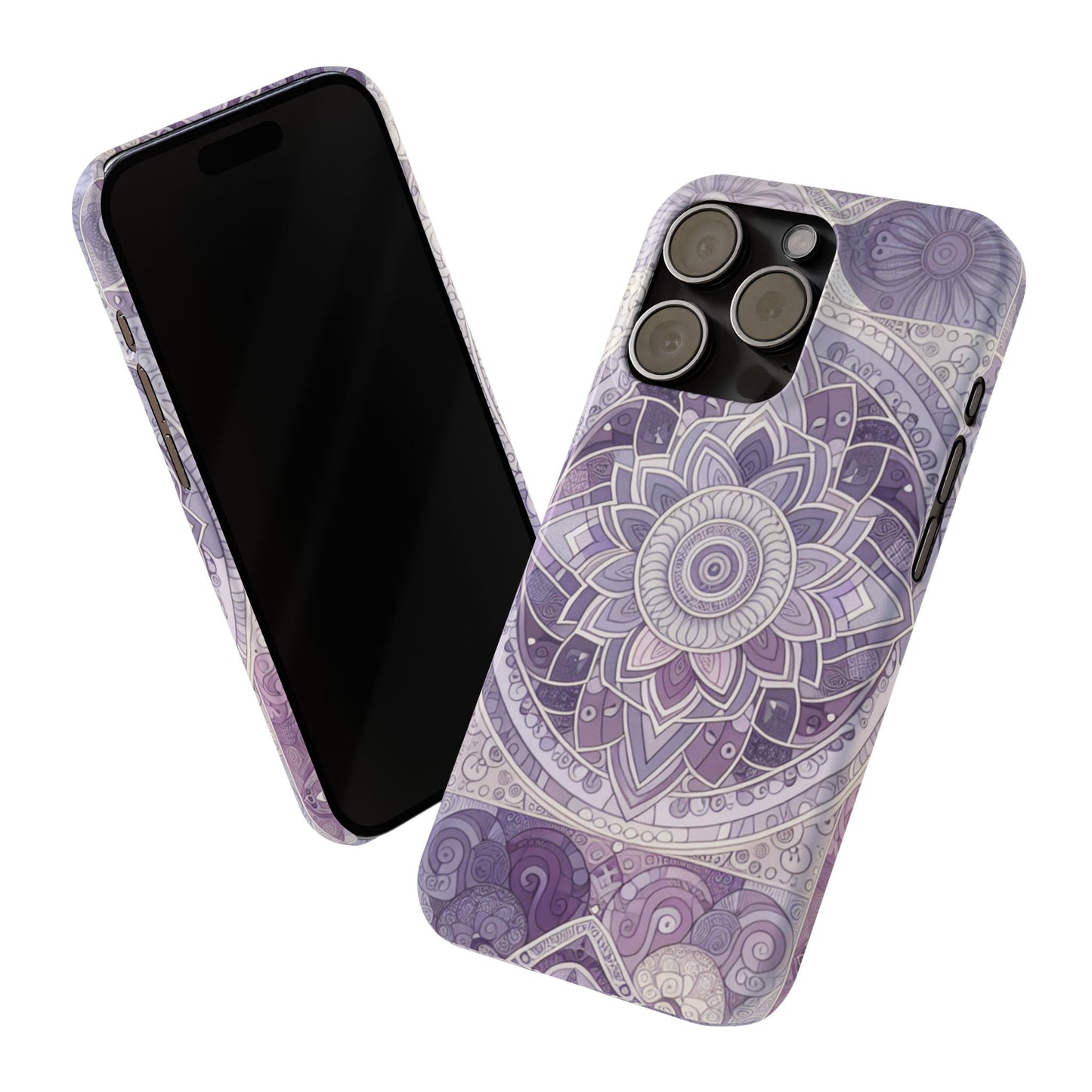 Elegant Mandala Slim Phone Case – Purple Harmony Design