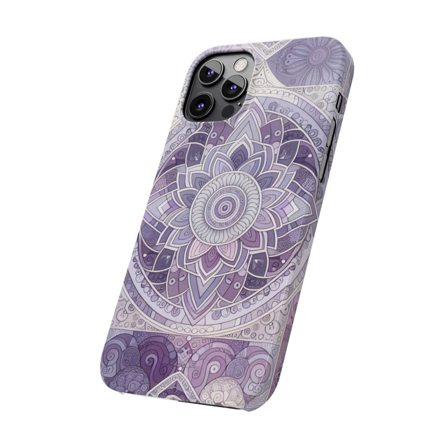 Elegant Mandala Slim Phone Case – Purple Harmony Design