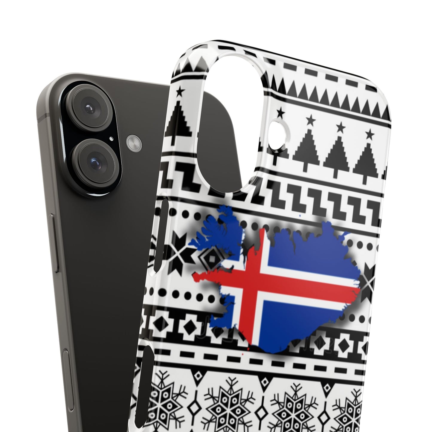 Icelandic Knit Pattern Slim Phone Case | Holiday Gift for Travelers