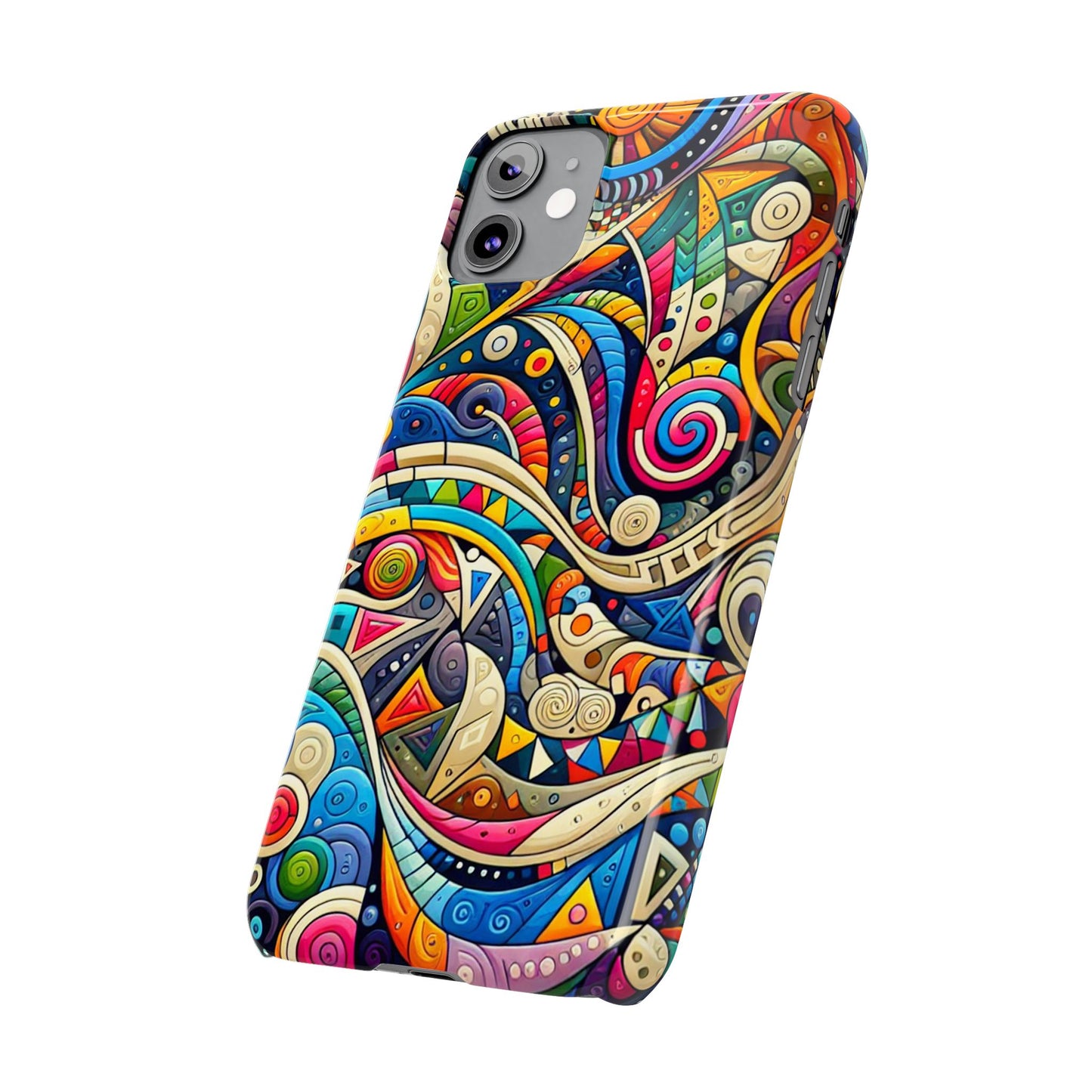 Colorful Abstract Slim Phone Case - Creative Art Design