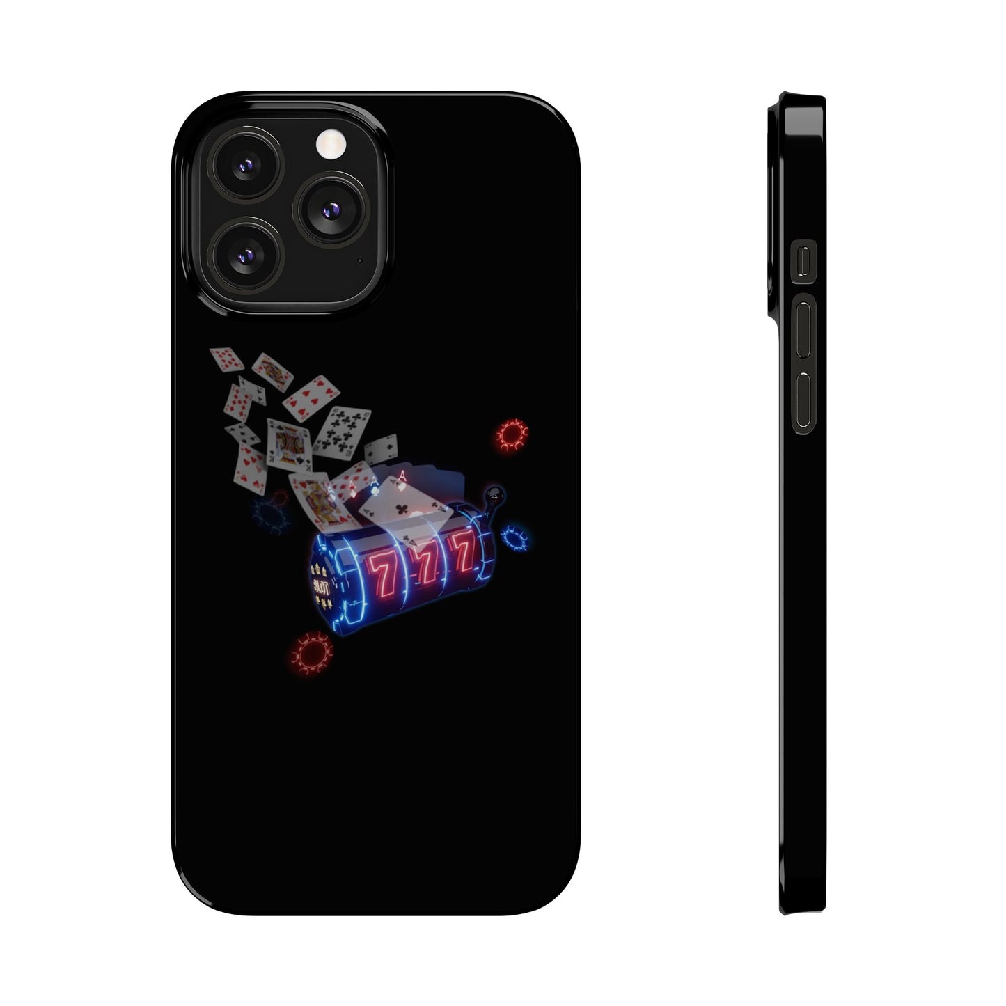 Lucky 777 Slim Phone Case - Casino Vibe, Perfect for Gamblers and Card Players