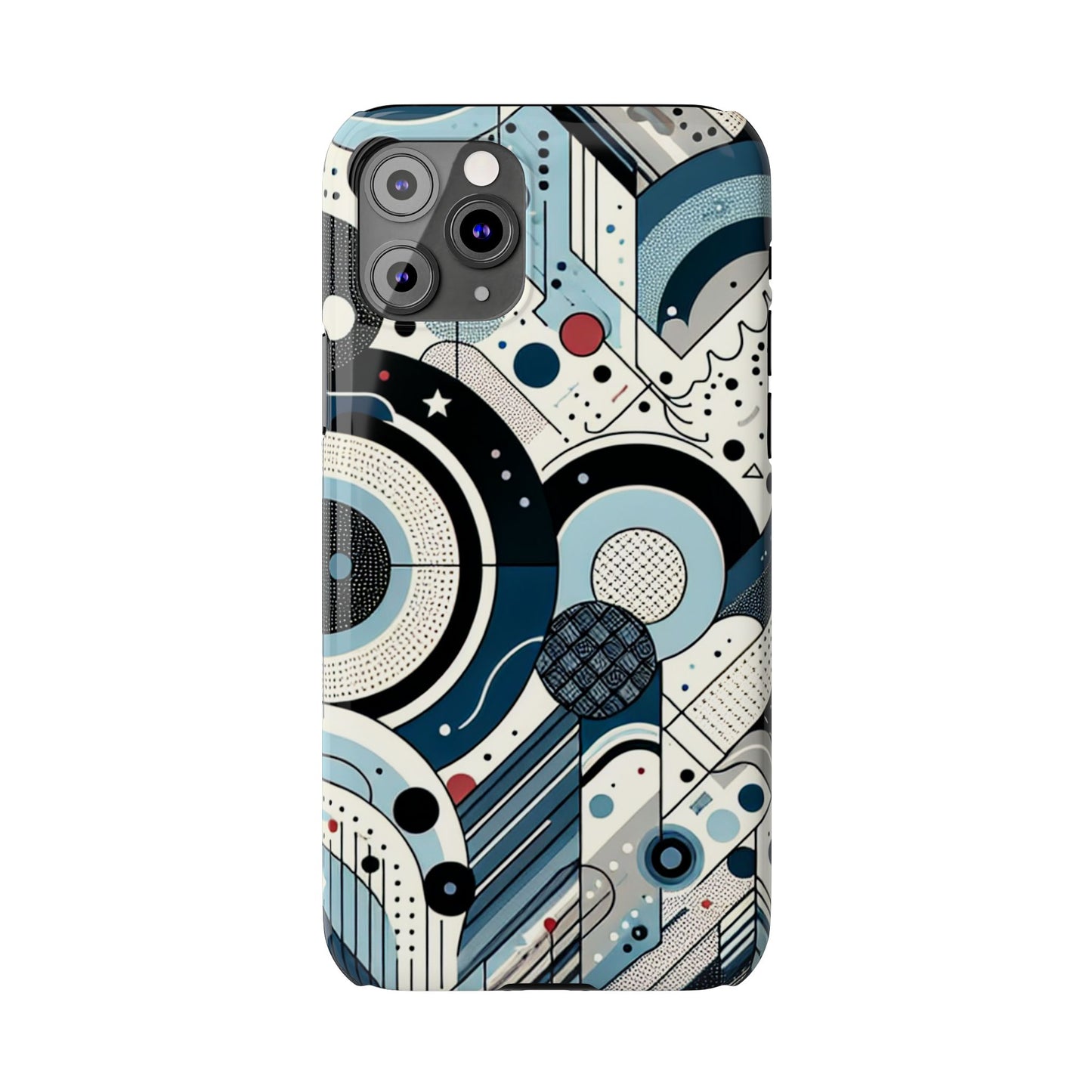 Stylish Geometric Slim Phone Case - Modern Abstract Design