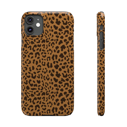 Sleek Leopard Print Slim Phone Case - Stylish & Durable Protection