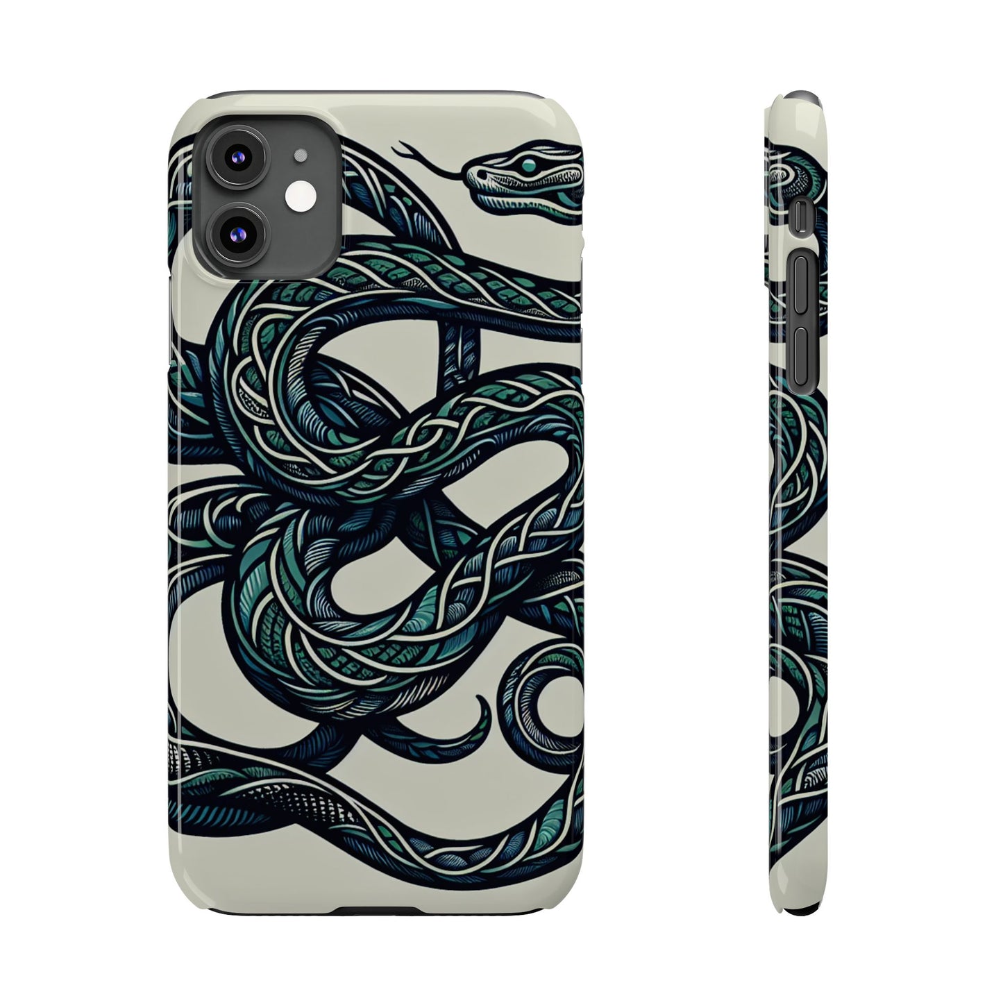 Artistic Snake Slim Phone Case - Unique Design for Nature Lovers