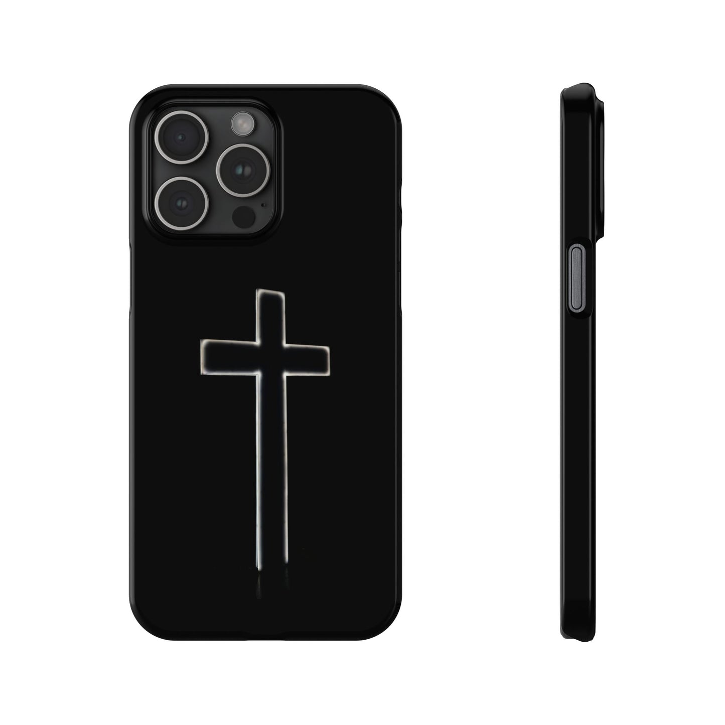 Inspirational Slim Phone Case with Cross Design