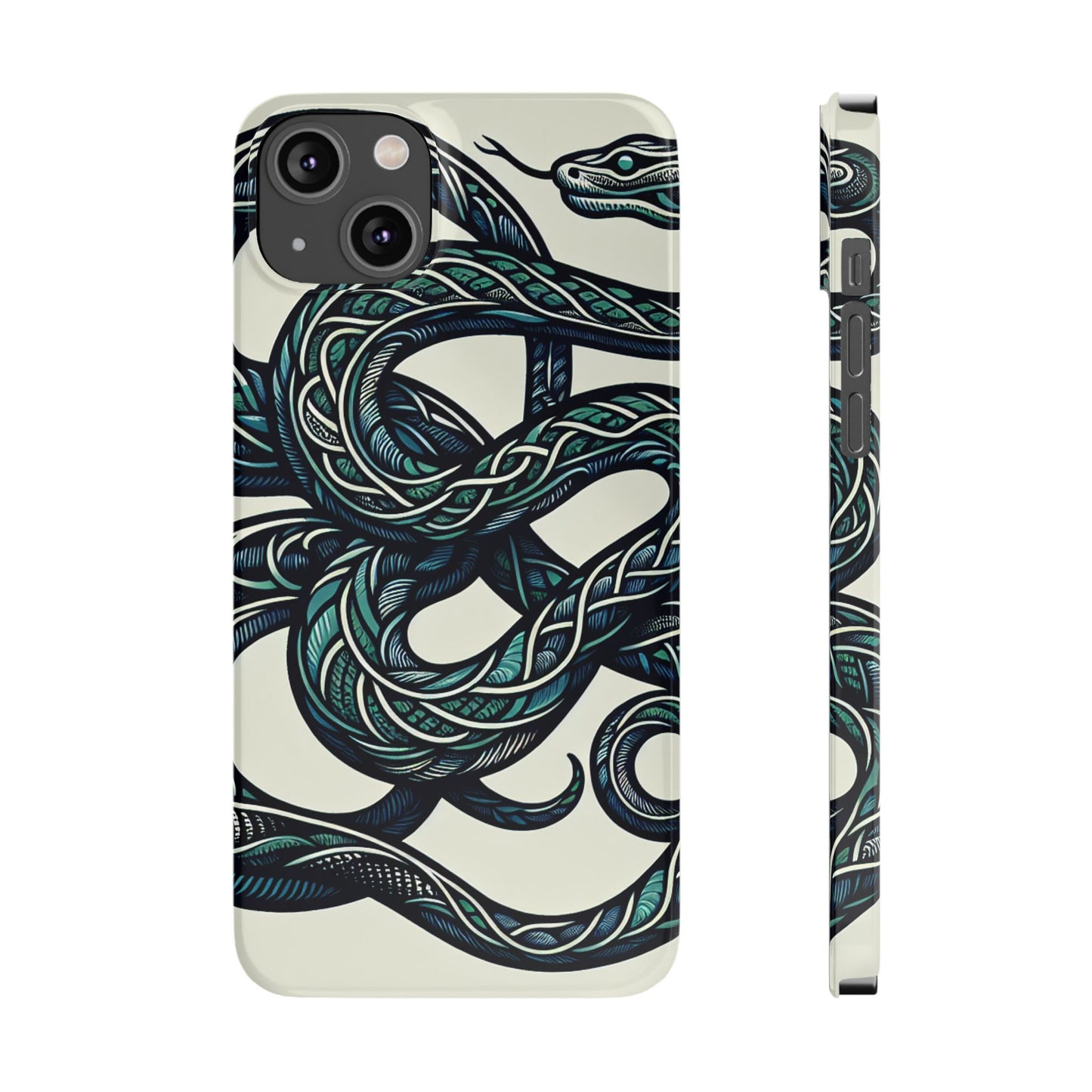 Artistic Snake Slim Phone Case - Unique Design for Nature Lovers