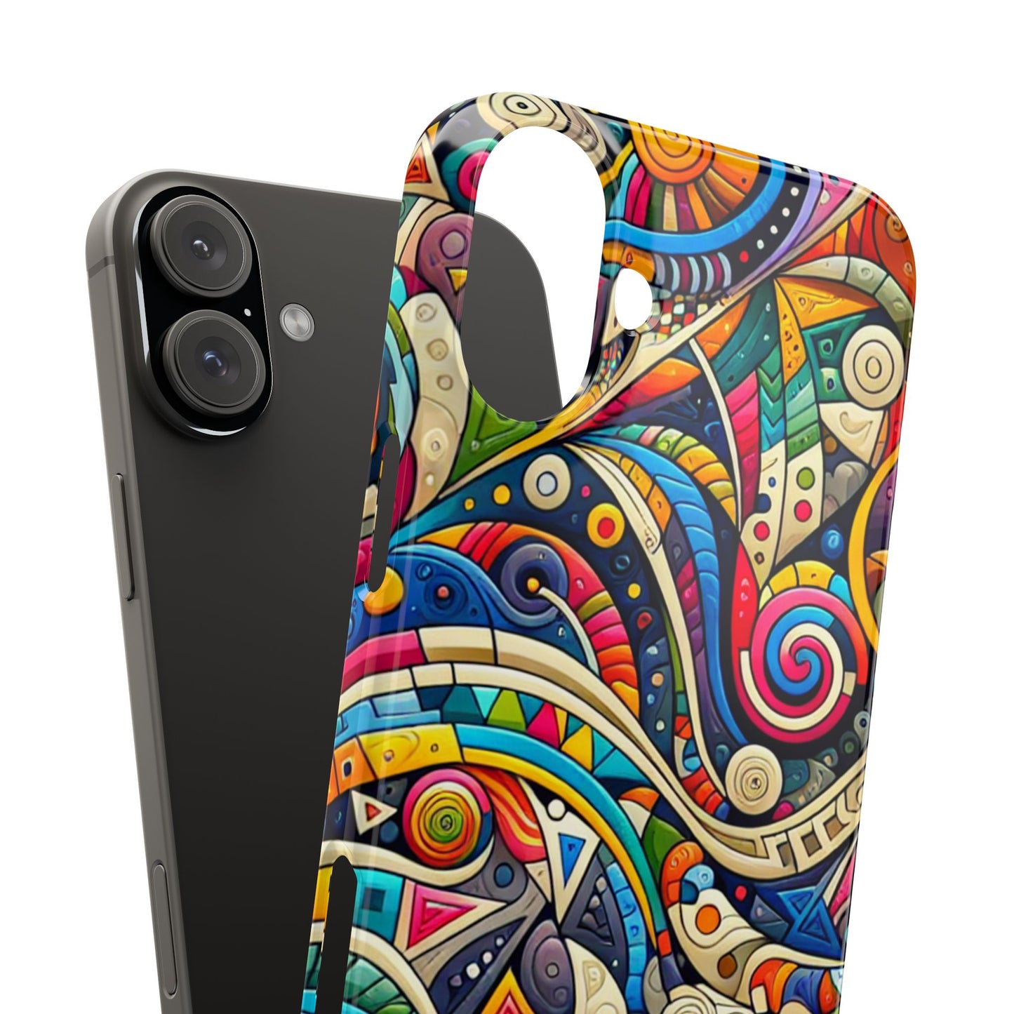 Colorful Abstract Slim Phone Case - Creative Art Design