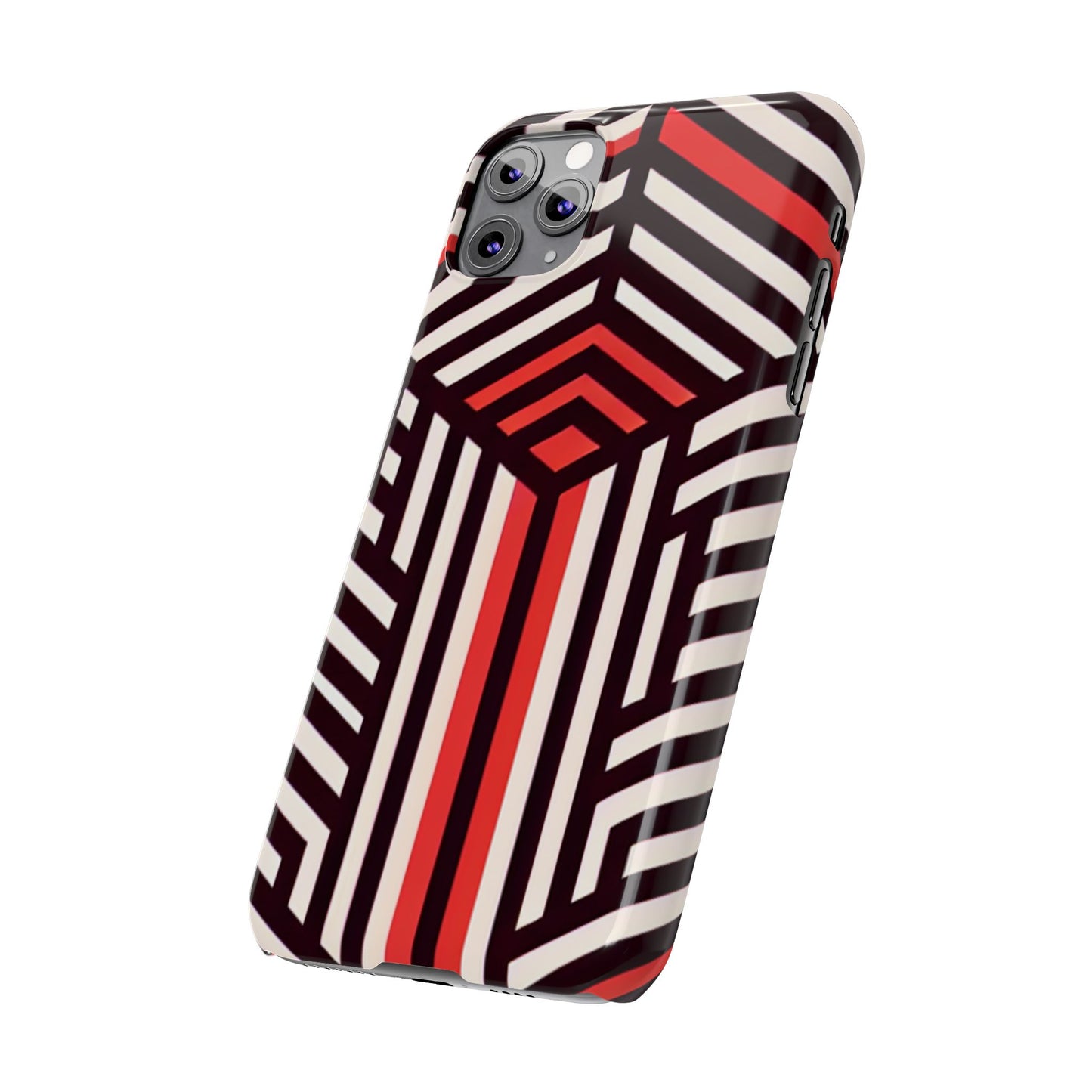 Geometric Slim Phone Case - Modern Abstract Design for Minimalist Style