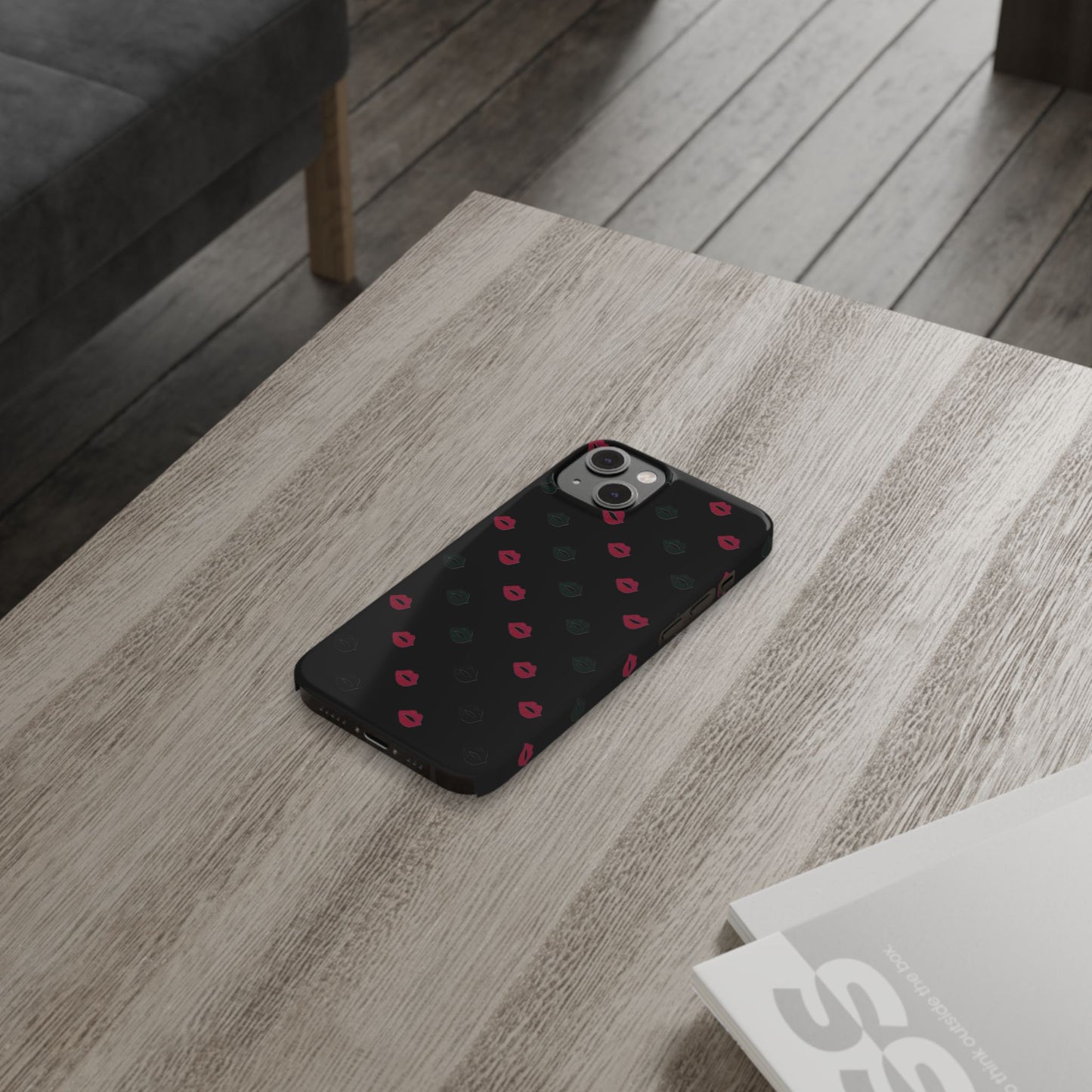 Chic Lip Pattern Slim Phone Case - Stylish Protection for Trendsetters