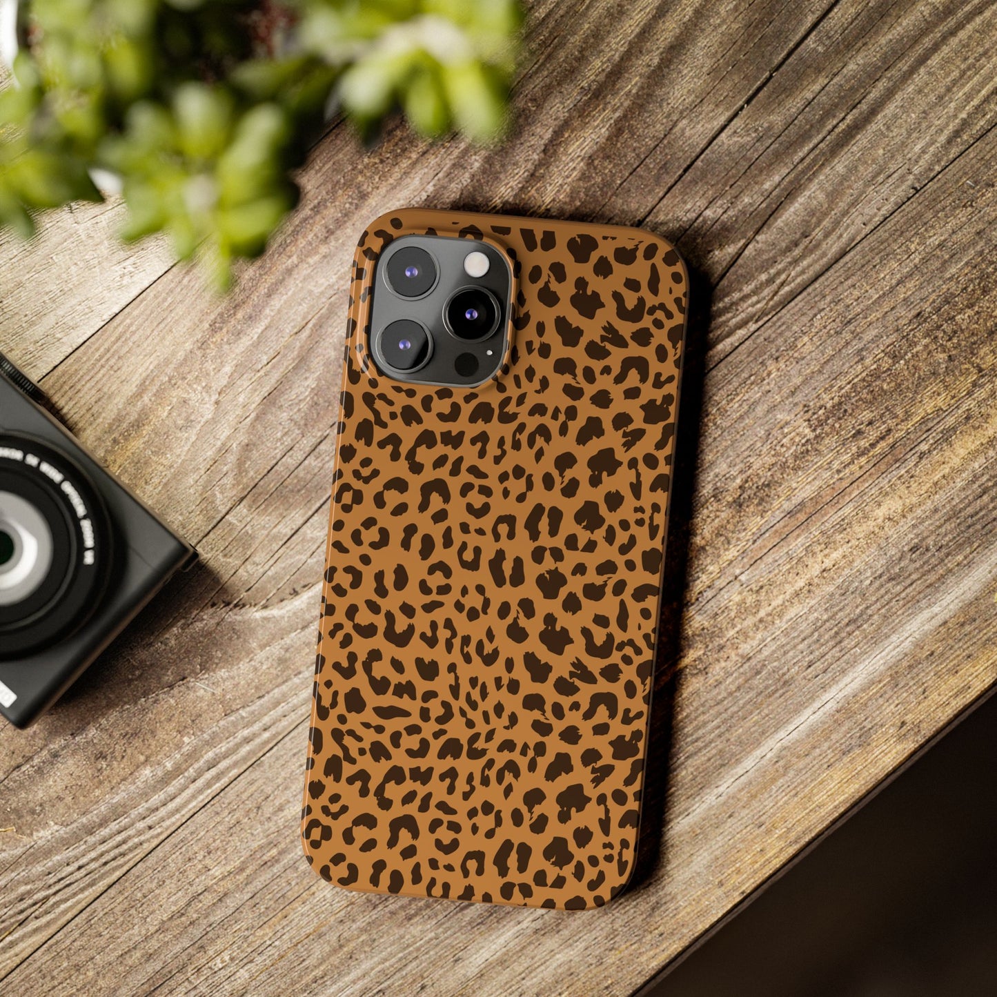 Sleek Leopard Print Slim Phone Case - Stylish & Durable Protection