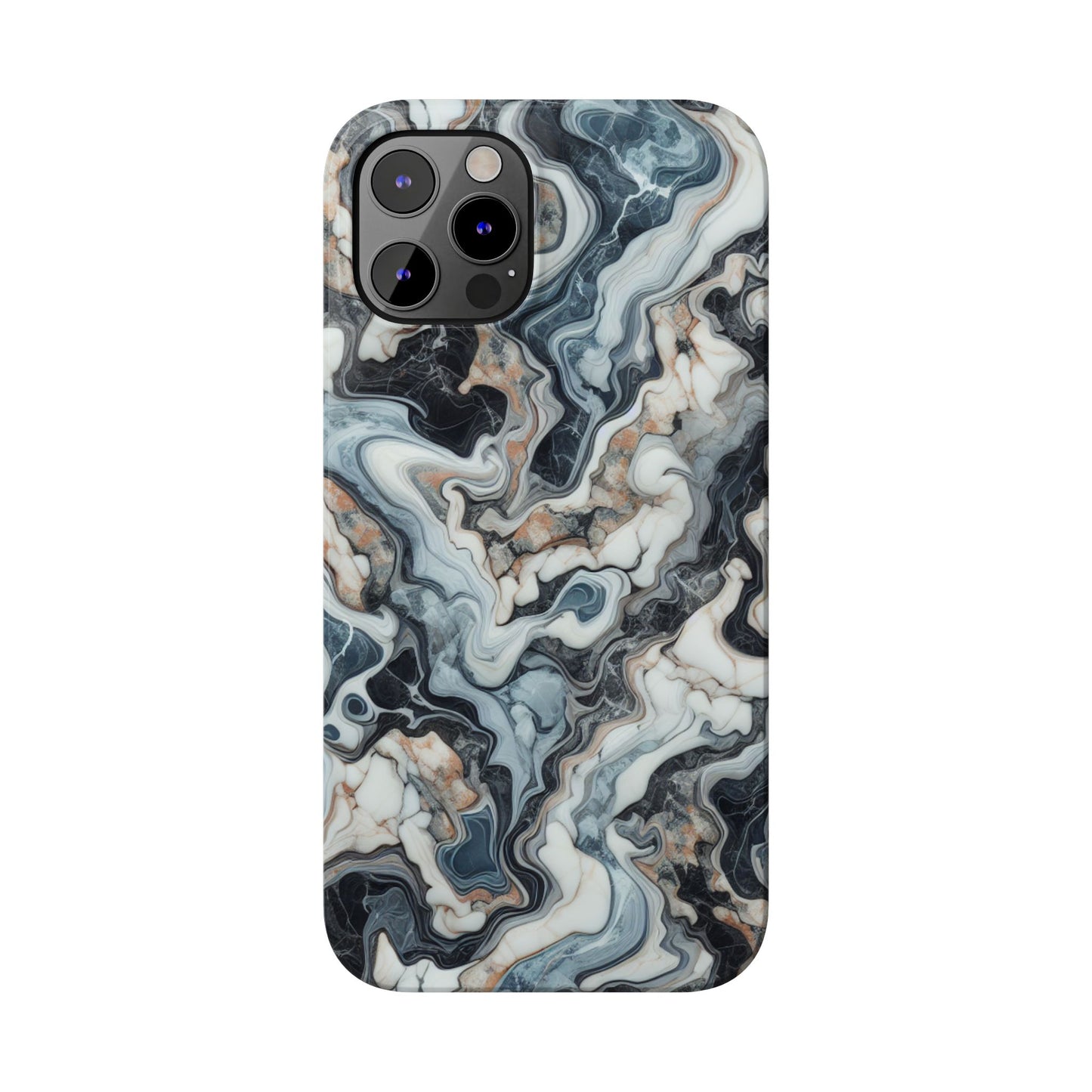 Artistic Marble Slim Phone Case - Elegant Design for Modern Aesthetics