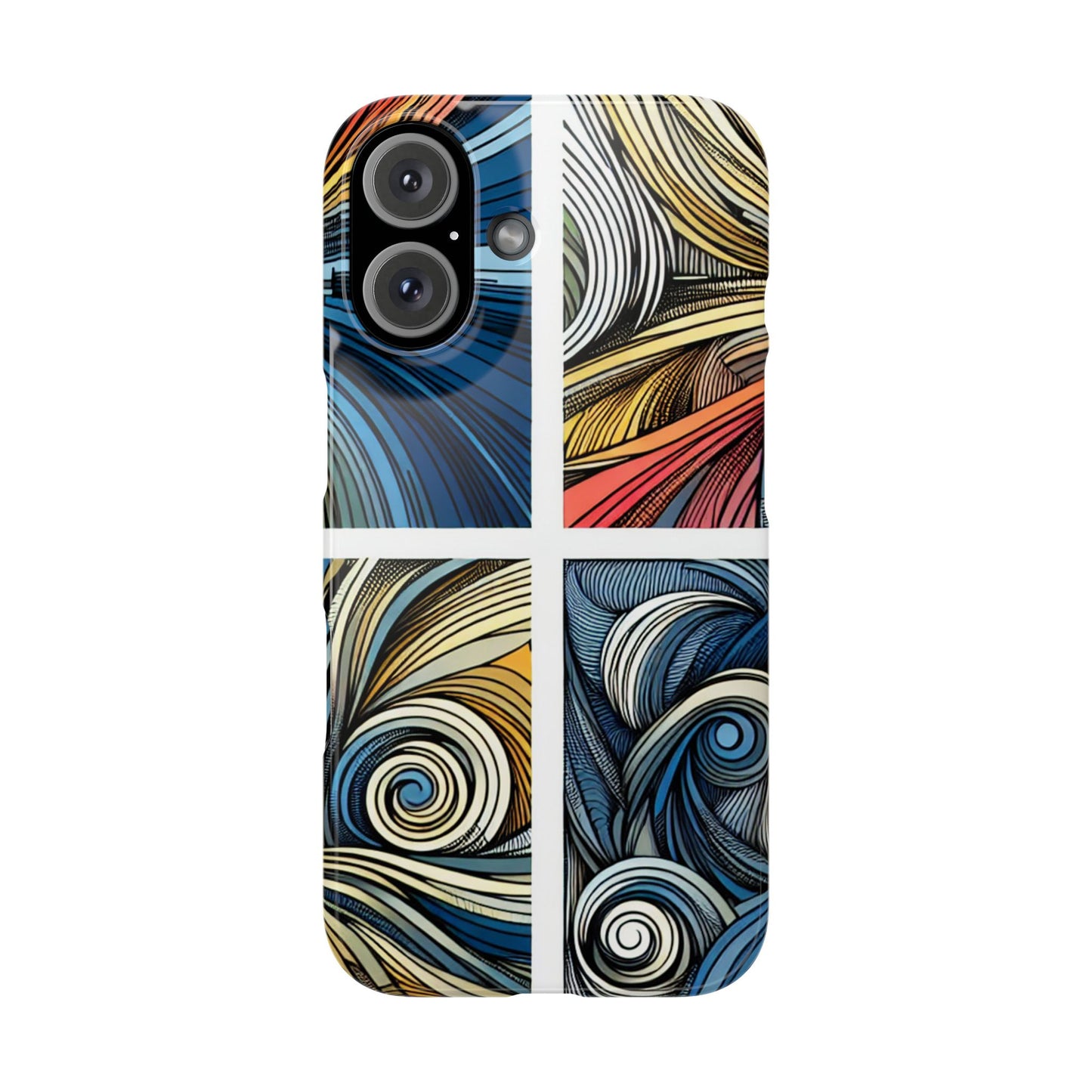 Artistic Slim Phone Cases - Colorful Swirl Design for Creative Souls