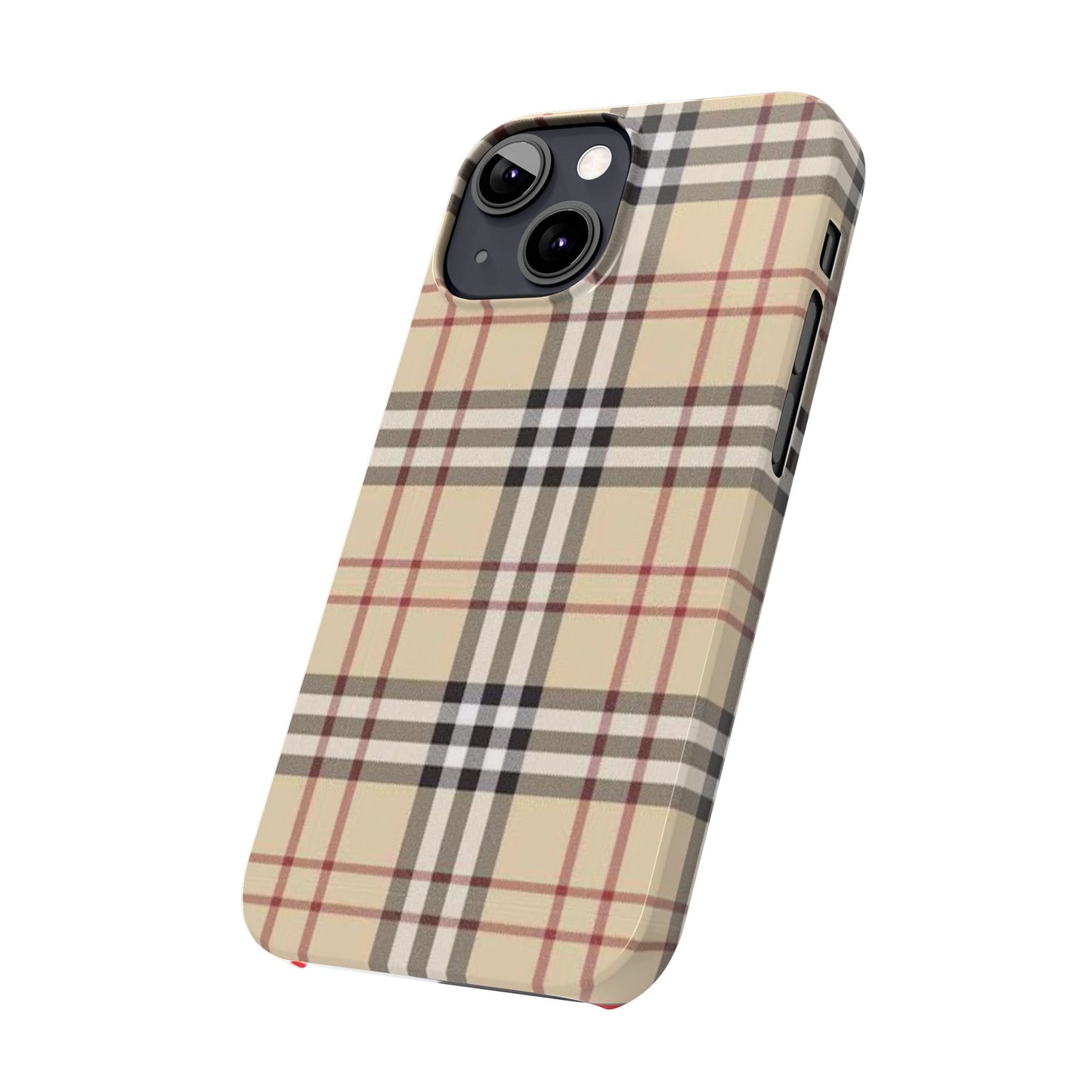 Classic Plaid Slim Phone Case - Stylish and Durable Protective Cover