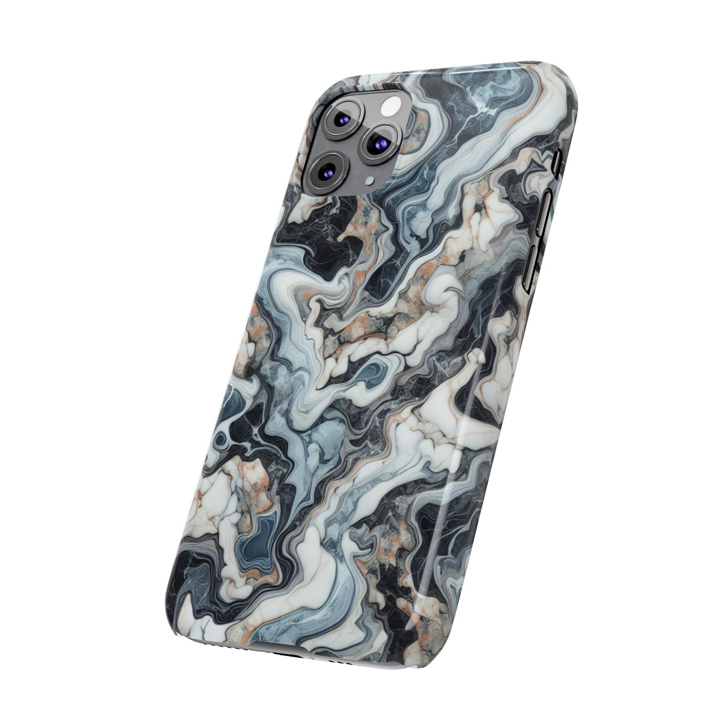 Artistic Marble Slim Phone Case - Elegant Design for Modern Aesthetics