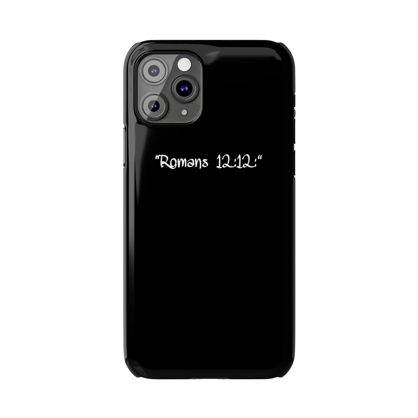 Bible verse "Romans 12:12" iPhone Case