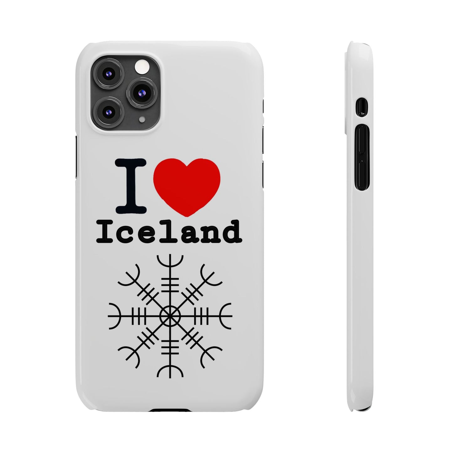 I Love Iceland Slim Phone Case - Stylish & Unique Design for Travelers