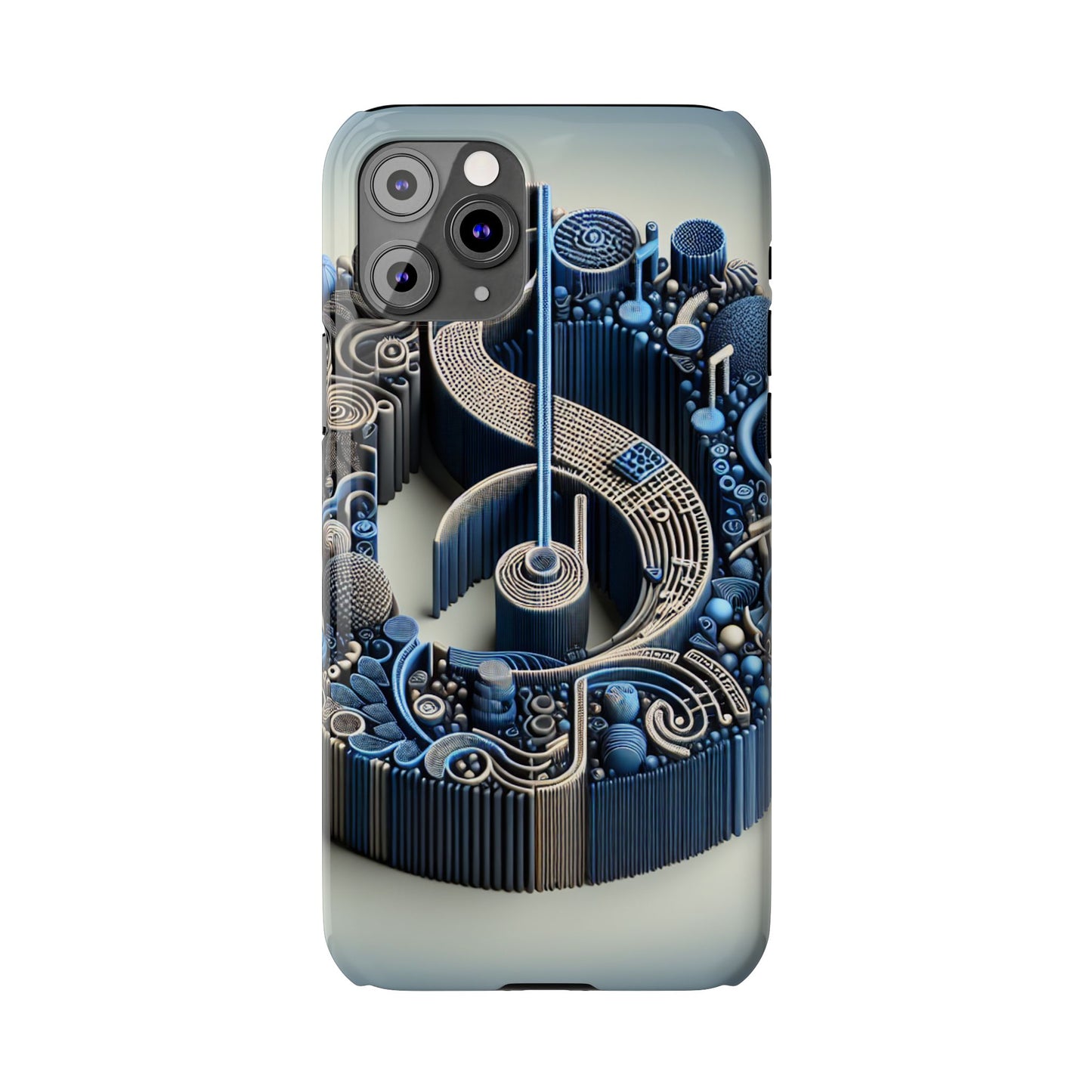 Abstract Musical Note Slim Phone Case - Modern Design for Music Lovers