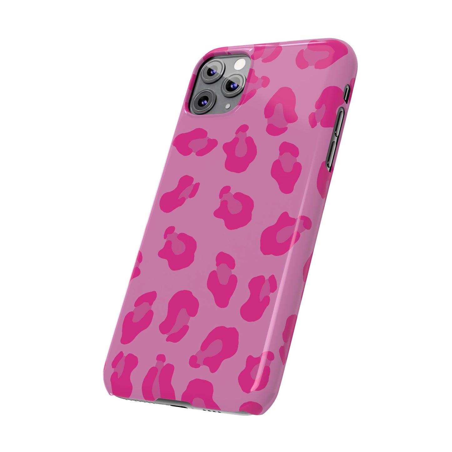 Pink Leopard Print Slim Phone Case - Stylish & Trendy Protection