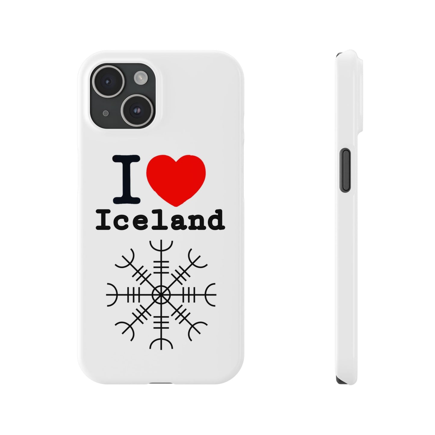 I Love Iceland Slim Phone Case - Stylish & Unique Design for Travelers