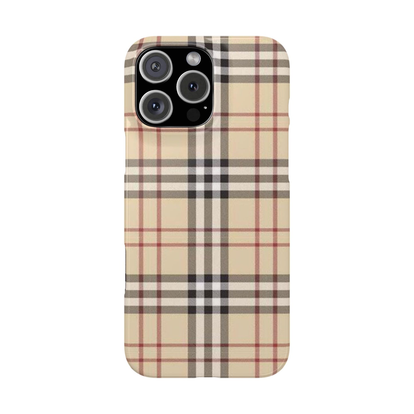 Classic Plaid Slim Phone Case - Stylish and Durable Protective Cover