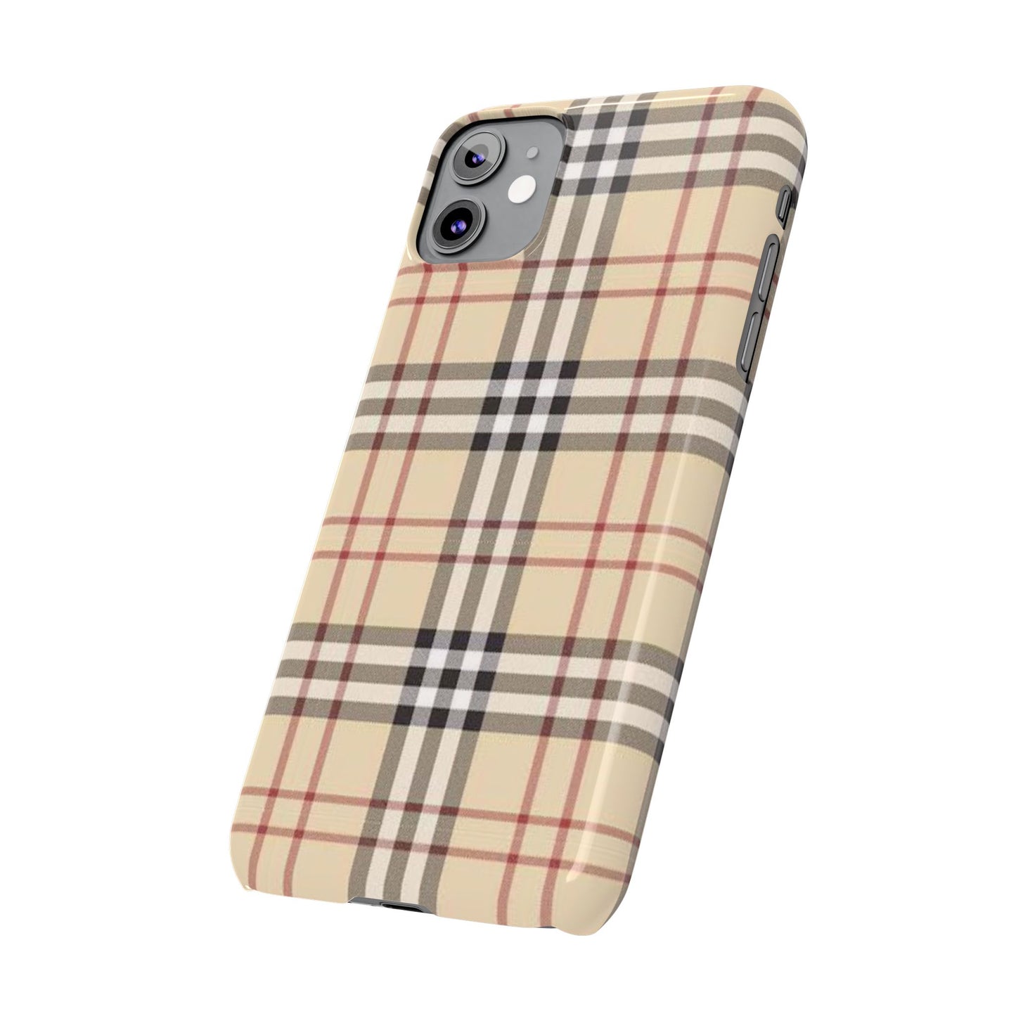 Classic Plaid Slim Phone Case - Stylish and Durable Protective Cover