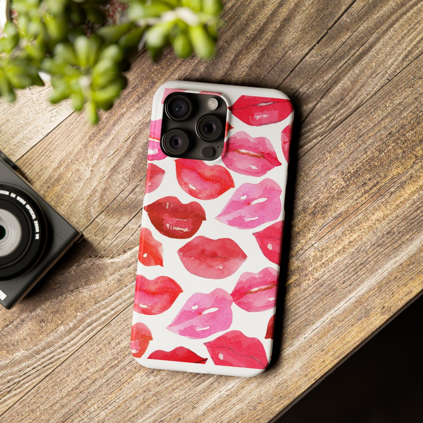 Romantic Kiss Lip Design Slim Phone Case - Perfect Gift for Valentine's Day