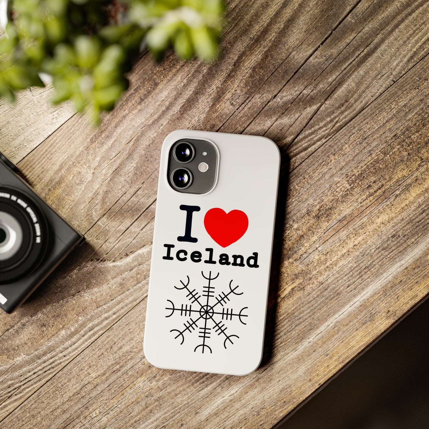 I Love Iceland Slim Phone Case - Stylish & Unique Design for Travelers