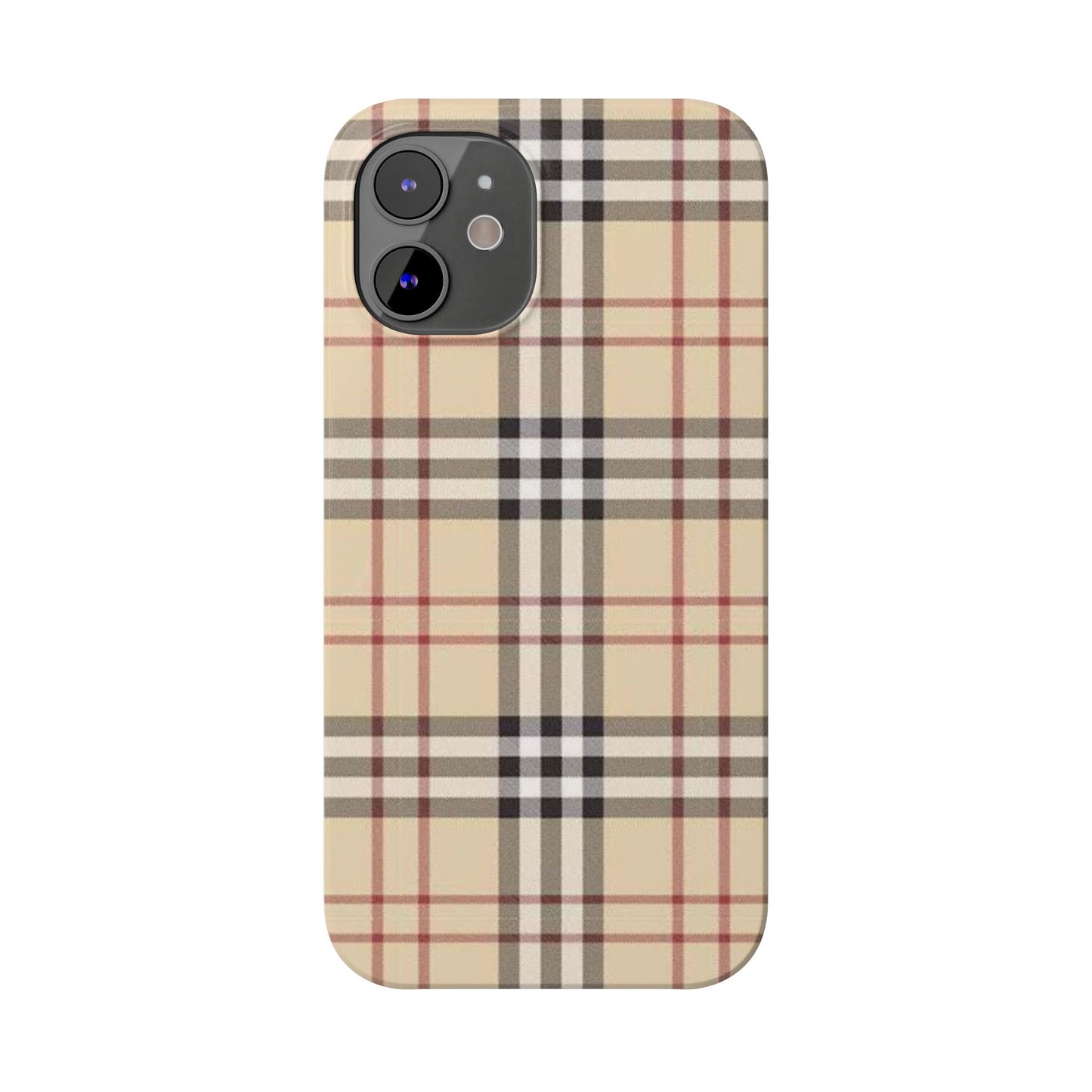 Classic Plaid Slim Phone Case - Stylish and Durable Protective Cover