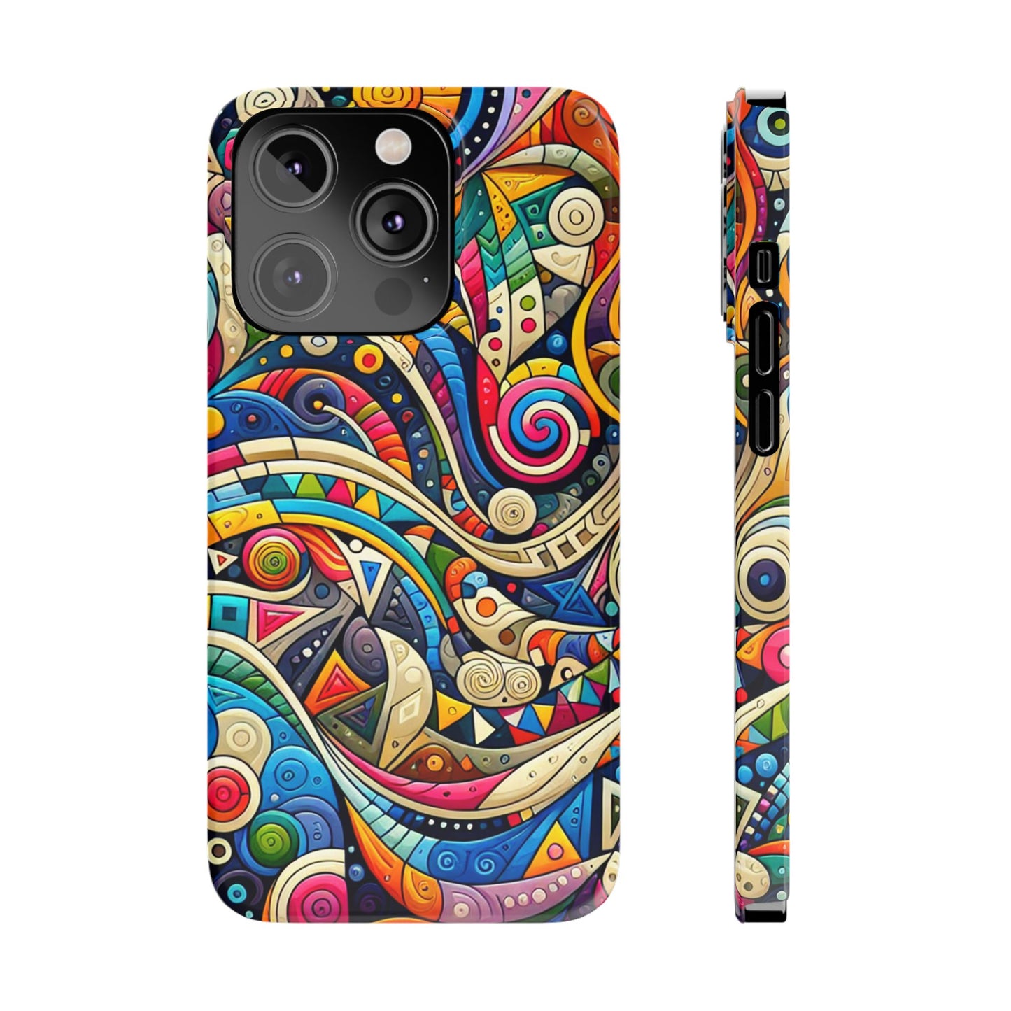 Colorful Abstract Slim Phone Case - Creative Art Design