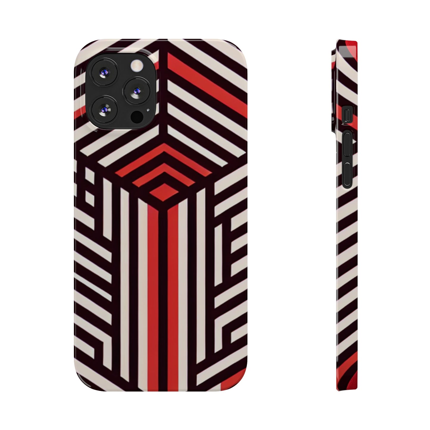 Geometric Slim Phone Case - Modern Abstract Design for Minimalist Style