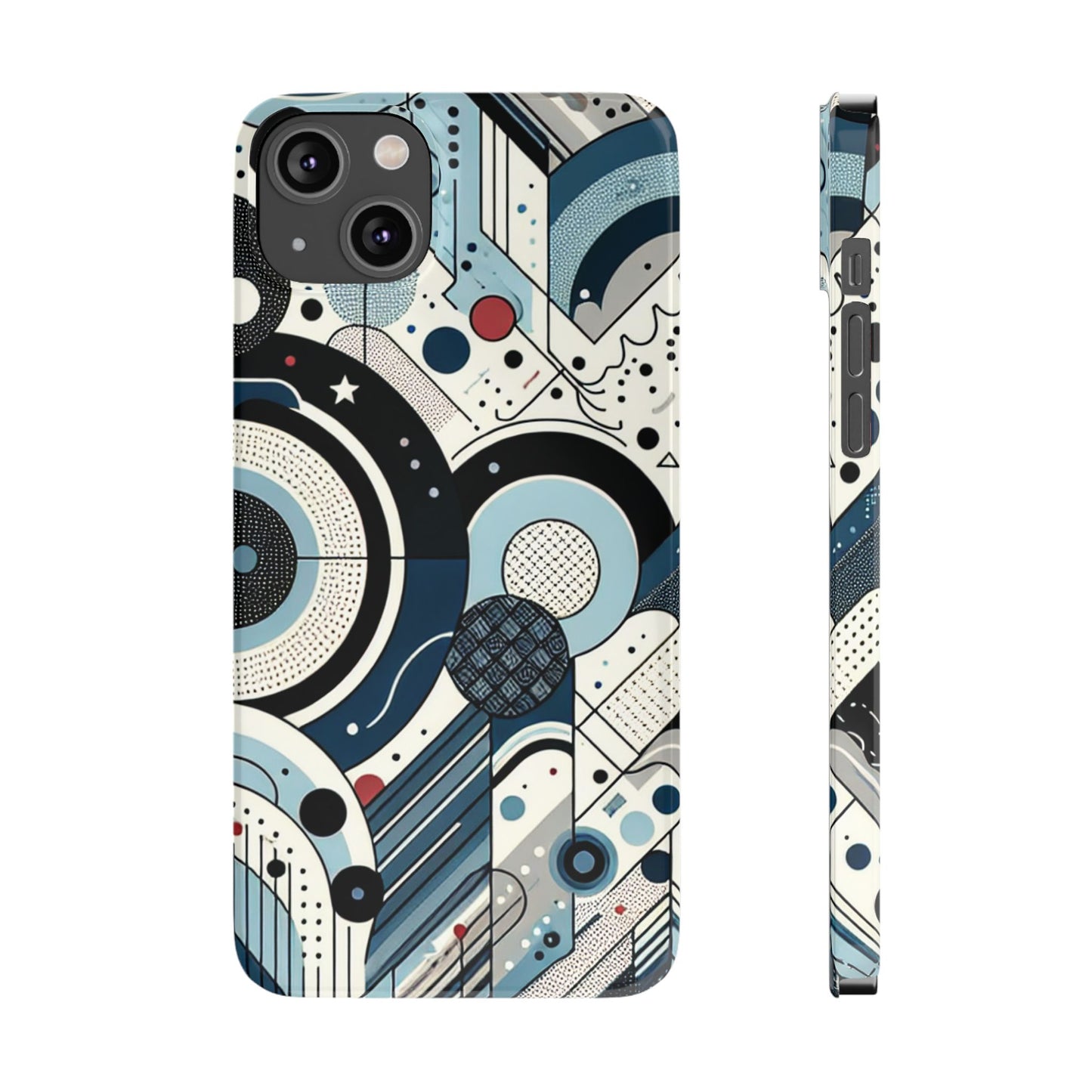 Stylish Geometric Slim Phone Case - Modern Abstract Design