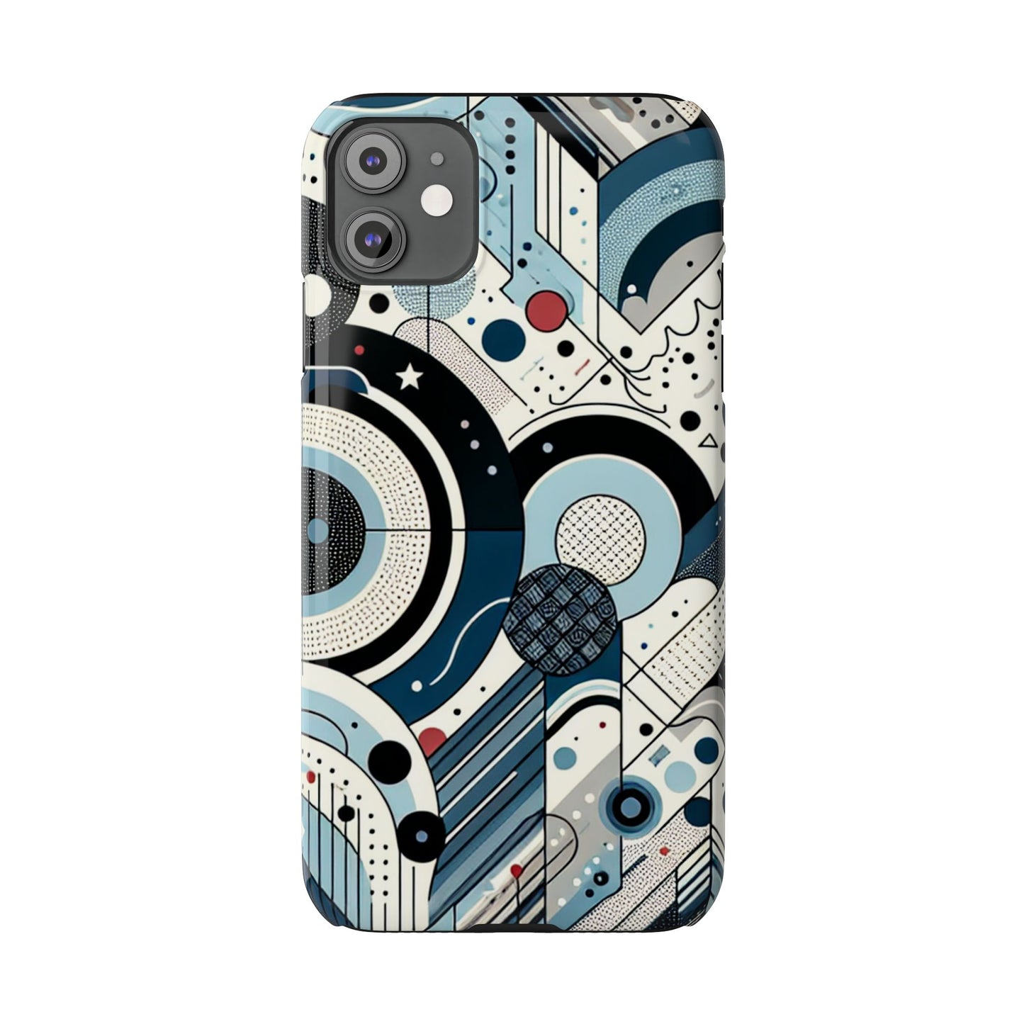 Stylish Geometric Slim Phone Case - Modern Abstract Design