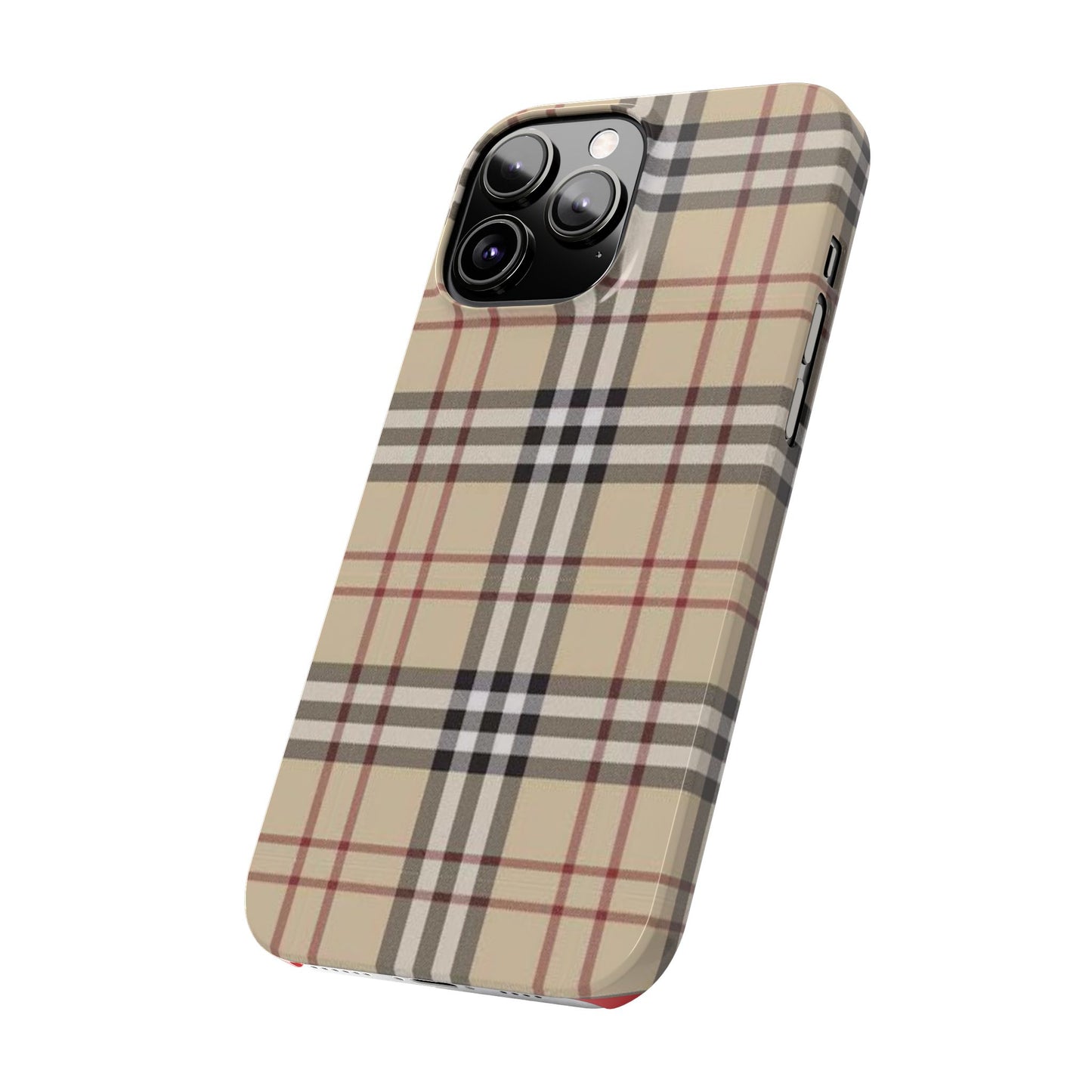 Classic Plaid Slim Phone Case - Stylish and Durable Protective Cover