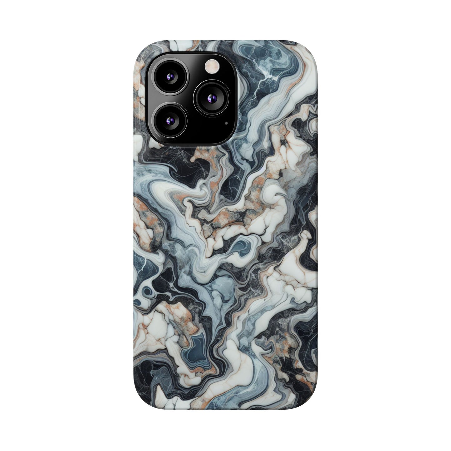 Artistic Marble Slim Phone Case - Elegant Design for Modern Aesthetics