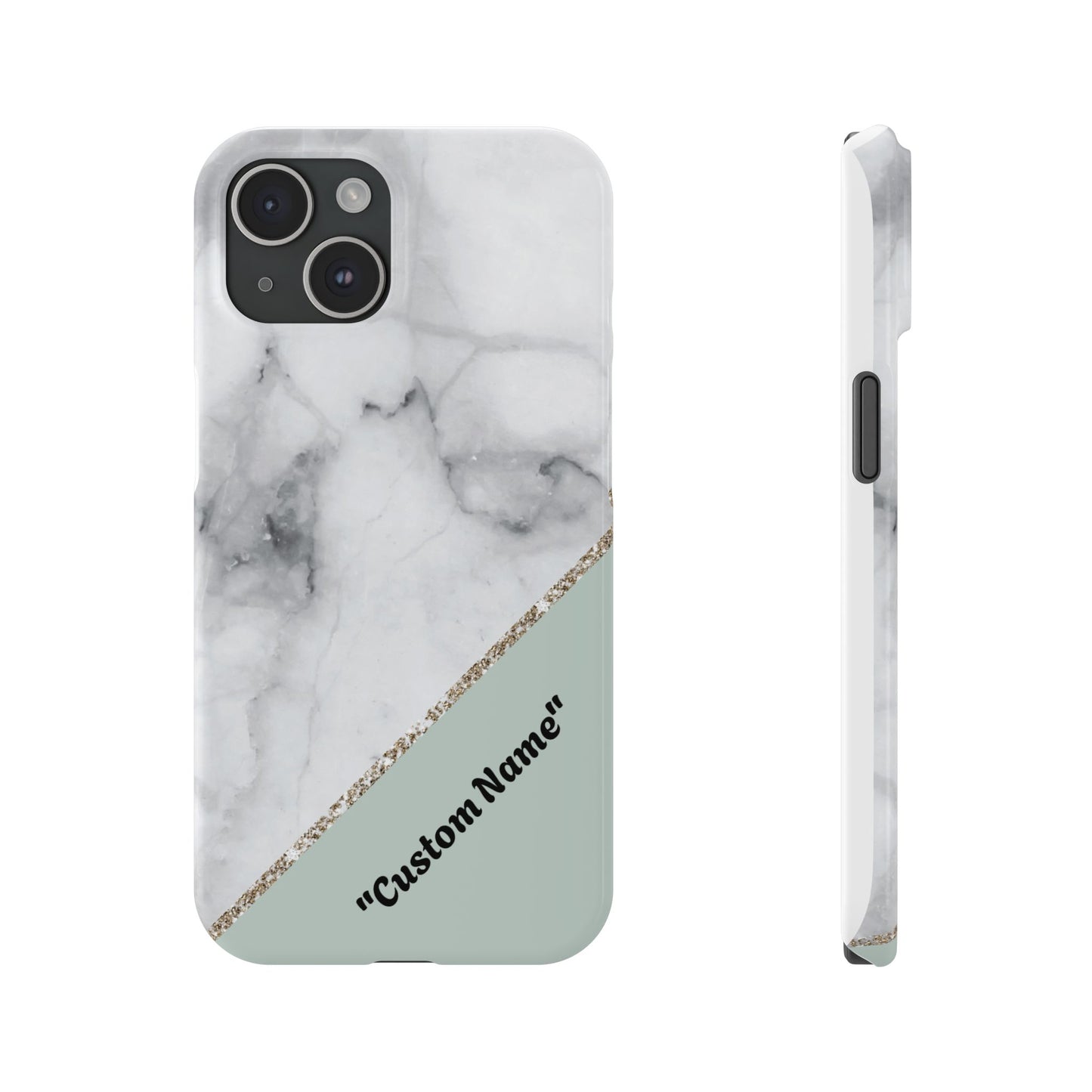 Custom Marble Slim Phone Case - Personalized Design for Trendy Protection