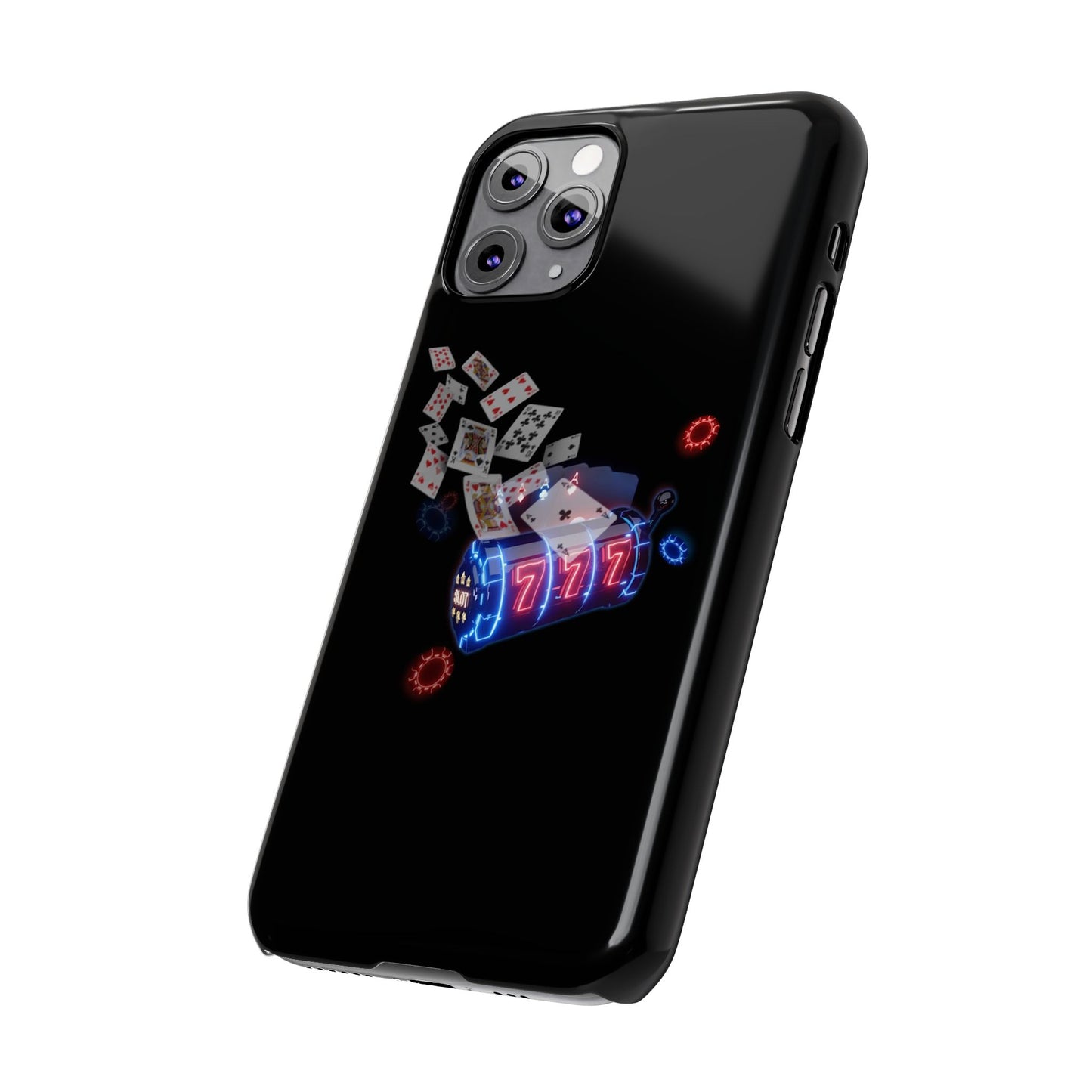 Lucky 777 Slim Phone Case - Casino Vibe, Perfect for Gamblers and Card Players