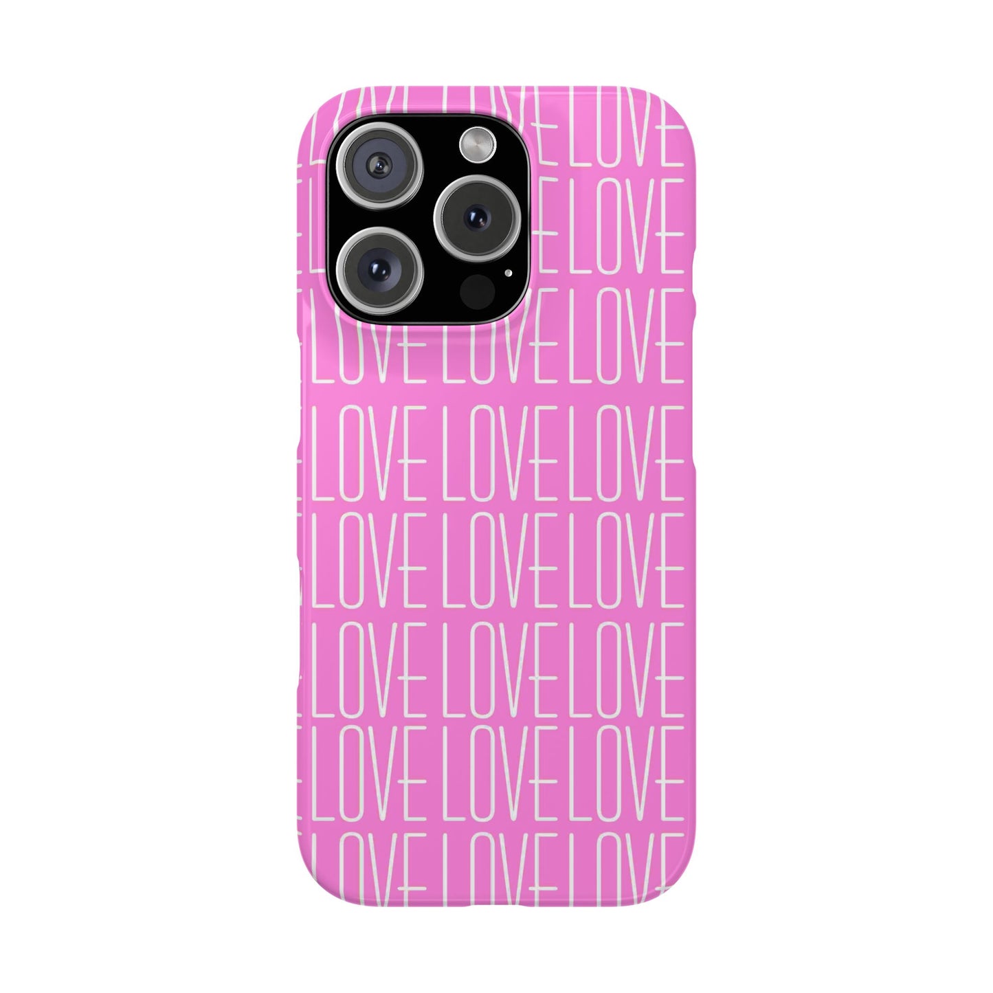 Pink Love Slim Phone Case - Perfect Gift for Valentine's Day, Anniversaries, and Loving Moments