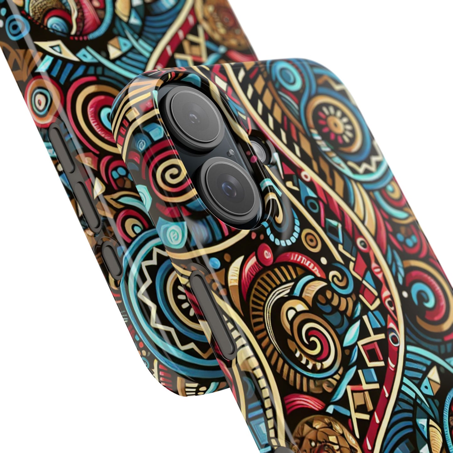 Vibrant Bohemian Slim Phone Case - Artistic Swirl Design